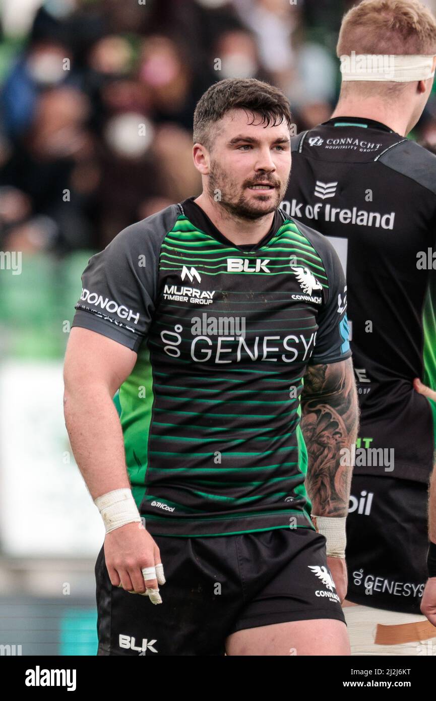 Monigo Stadium, Treviso, Italien, 02. April 2022, Sammy Arnold (Connacht Rugby) während des Spiels von Benetton Rugby gegen Connacht Rugby - United Rugby Championship Stockfoto