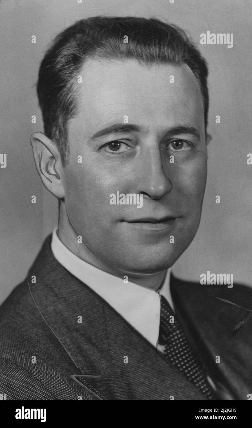 Hans Fritzsche, Leiter der Deutschen Presseabteilung im Reichsministerium für Information und Propaganda, Oktober 1940 Stockfoto
