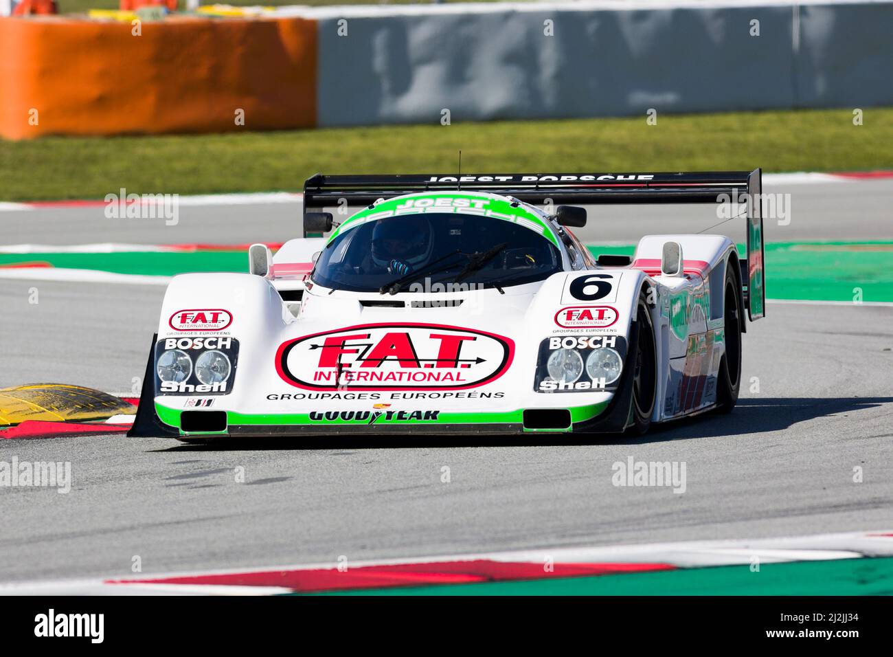 Katalonien, Spanien. 2.. April 2022 ; Circuit de Barcelona-Catalunya, Spanien; Espiritu de Montjuic: Lukas Halusa (AT) fährt den Porsche 962 während des Espiritu de Montjuic auf dem Circuit of Catalunya Credit: Action Plus Sports Images/Alamy Live News Stockfoto