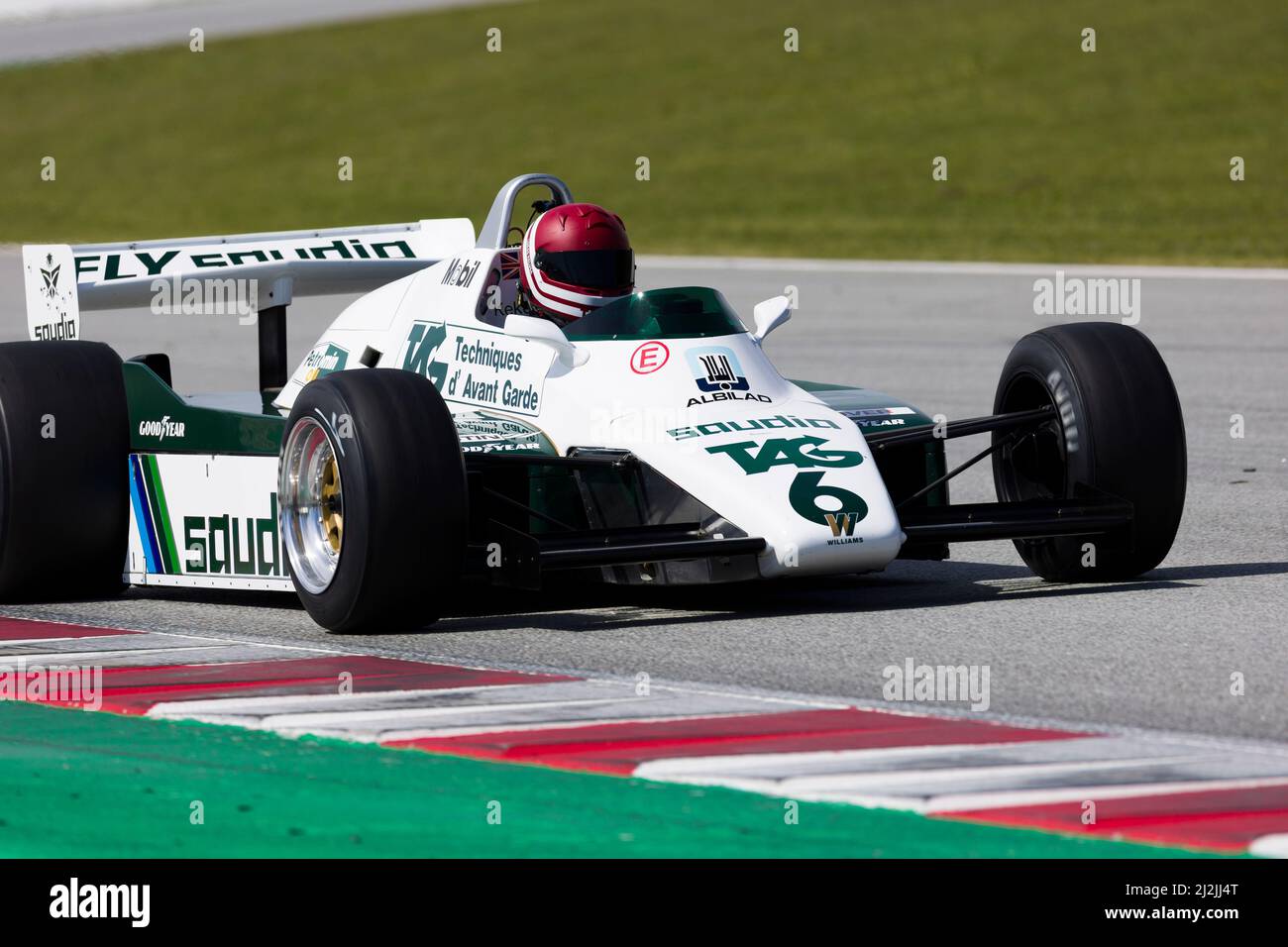 Katalonien, Spanien. 2. April 2022 ; Circuit de Barcelona-Catalunya, Spanien; Espiritu de Montjuic: Lukas Halusa (AT) fährt den Williams FW08 während des Espiritu de Montjuic auf dem Circuit of Catalunya Credit: Action Plus Sports Images/Alamy Live News Stockfoto