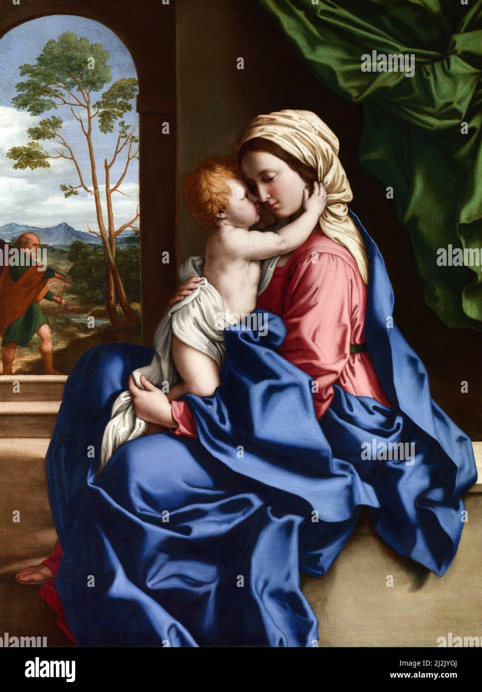 Die Jungfrau und das Kind umarmen von Sassoferrato (Giovanni Battista Salvi da Sassoferrato, 1609-1685), Öl auf Leinwand, 1660-85 Stockfoto