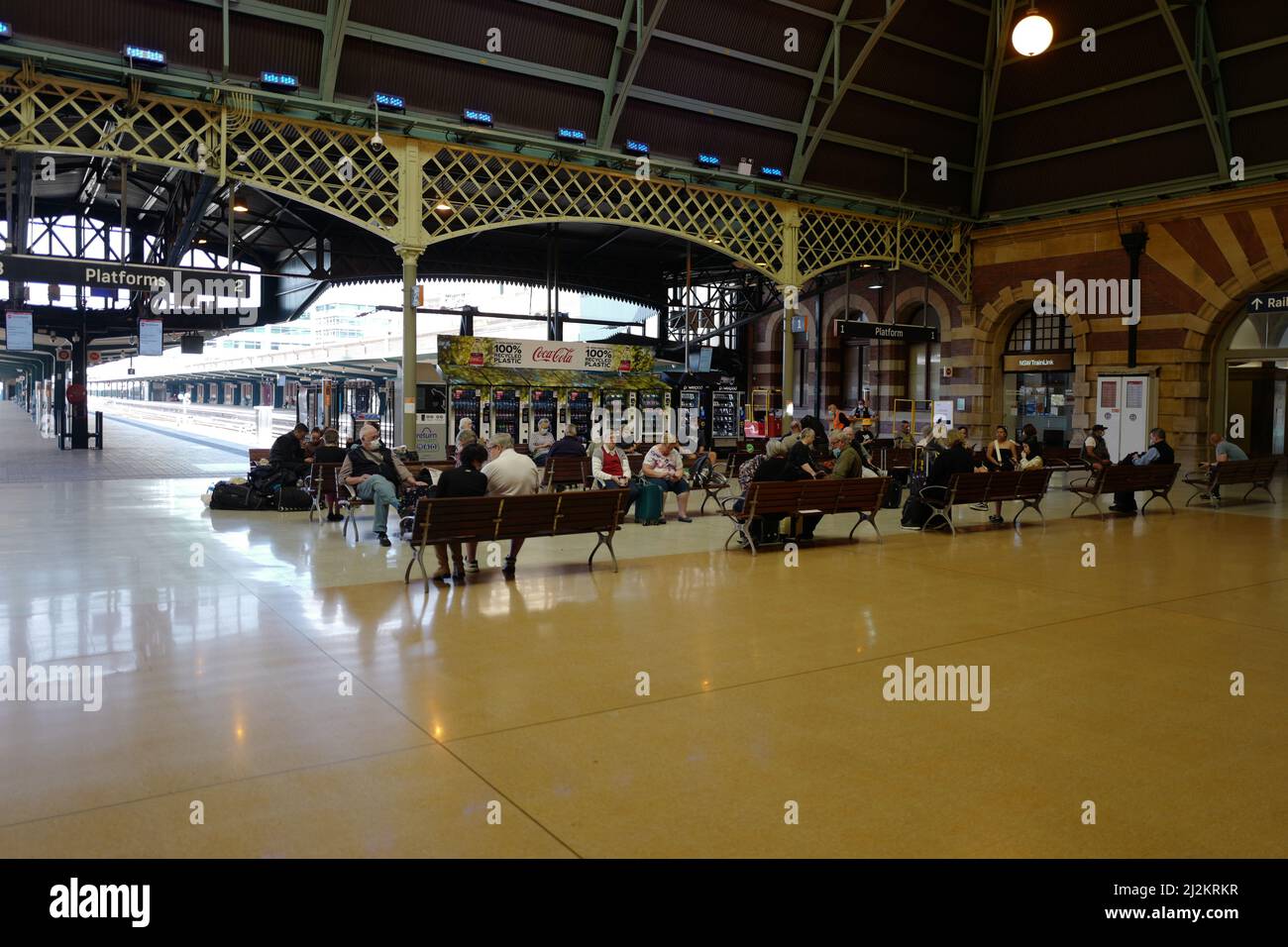 Sydney Central Station Plattformen 1 und 2 Stockfoto