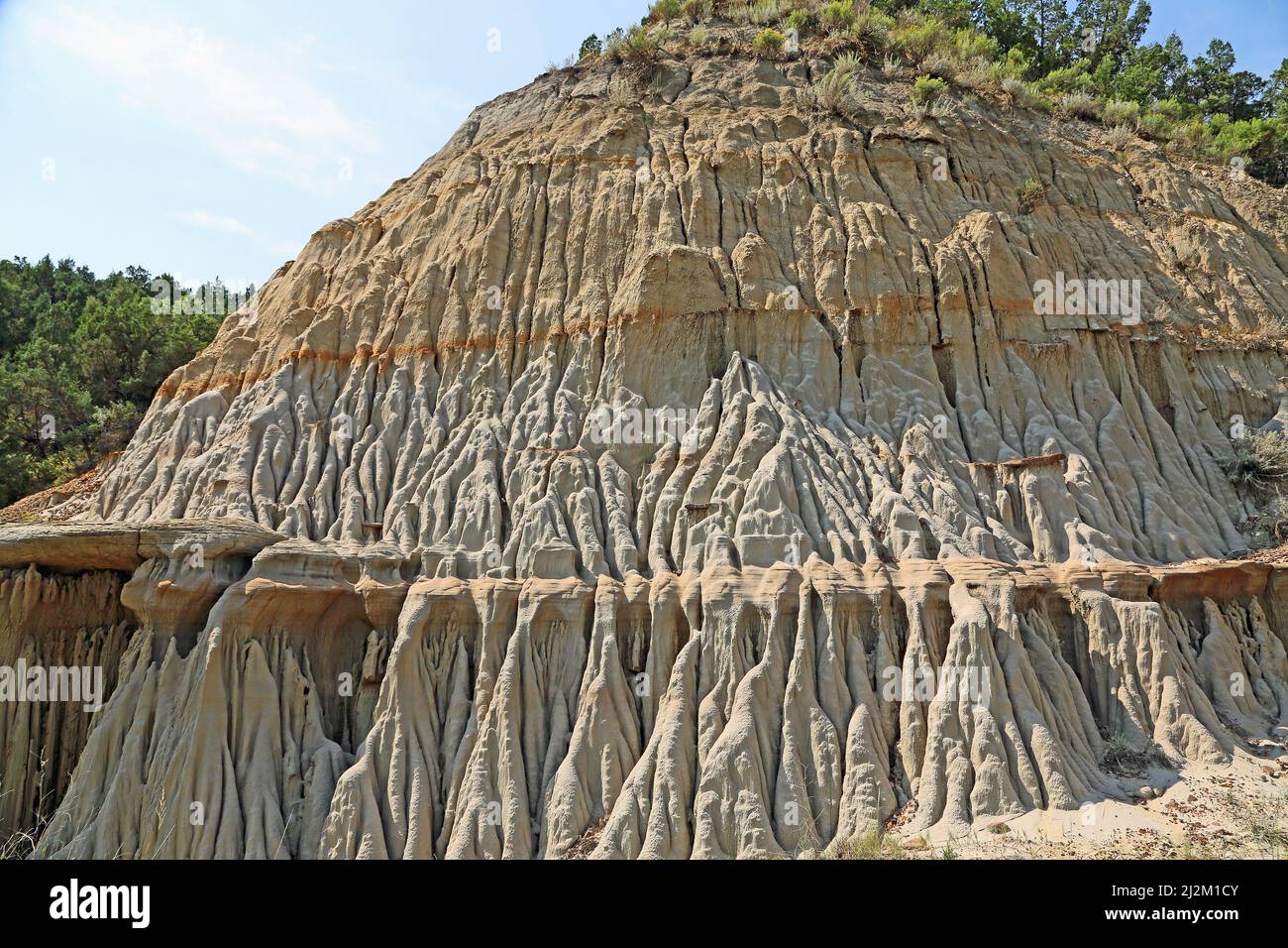 Erodierte Badlands-Formation - North Dakota Stockfoto