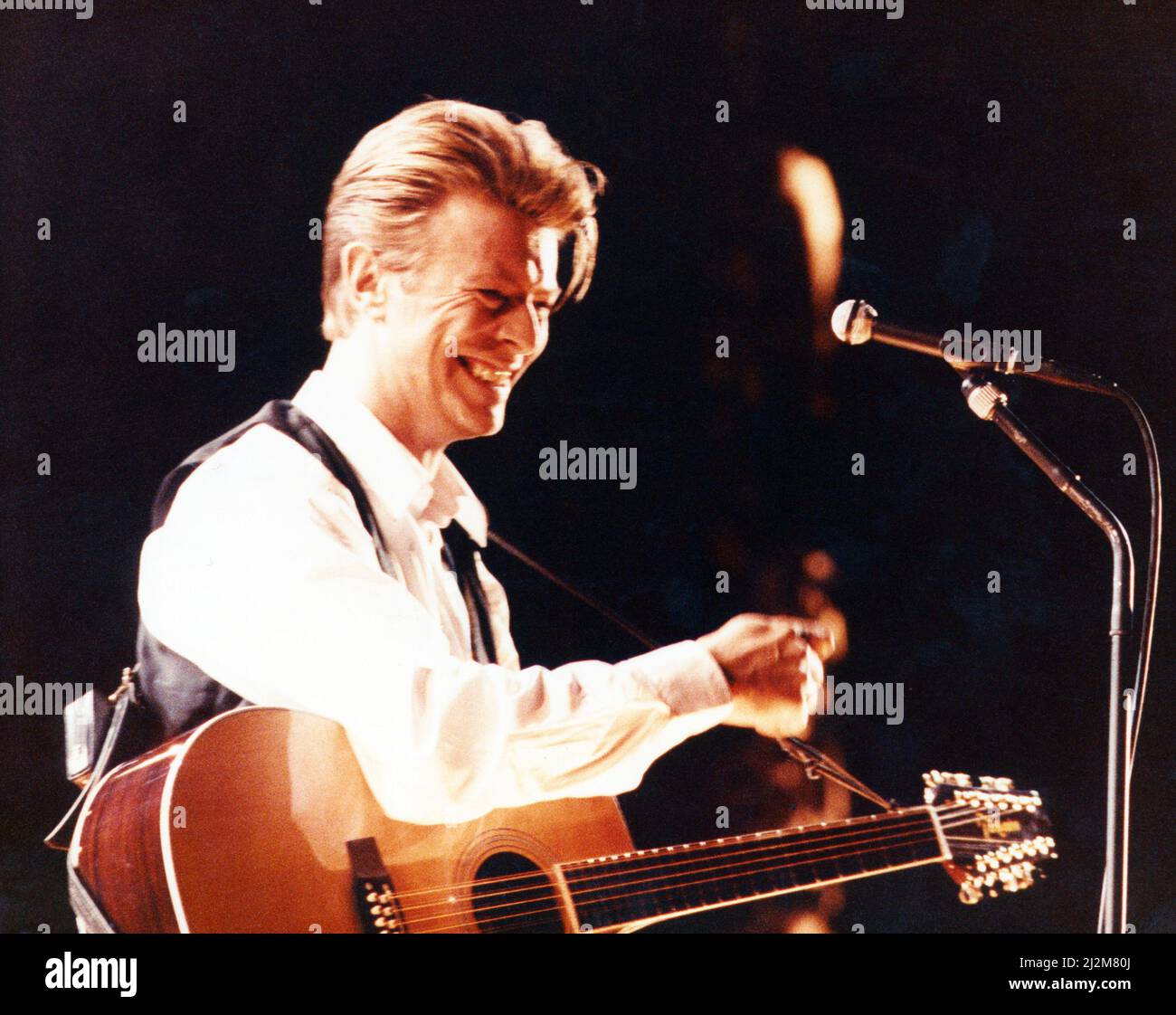 David Bowie im Konzert. 20.. März 1990. Stockfoto