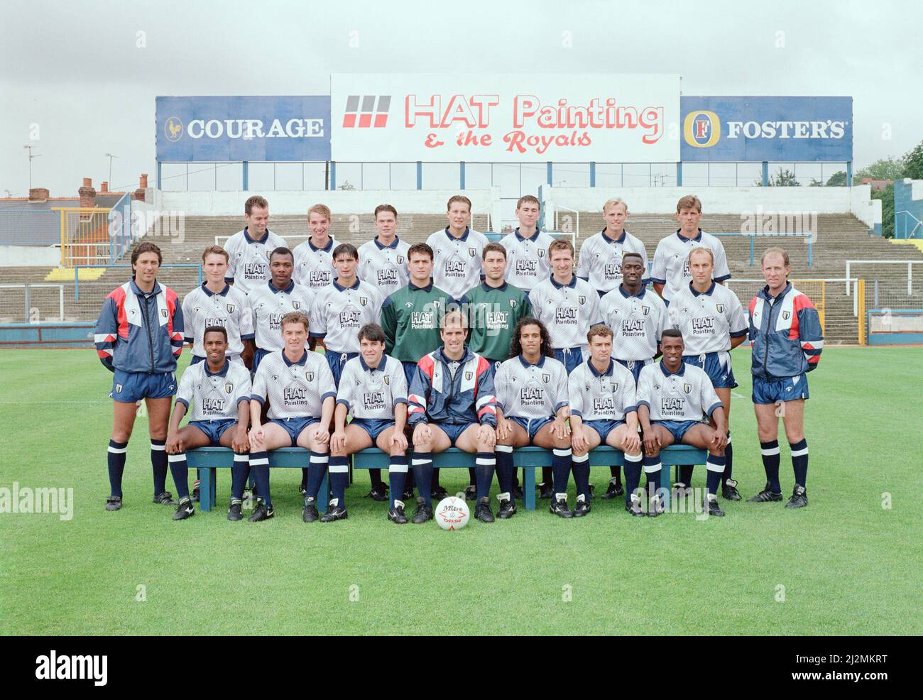 Lesung FC 1991/92, Pre-Season Fotocall im Elm Park, Dienstag, 6.. August 1991. Unser Bild zeigt ... obere Reihe, 2. links, Brendan Rodgers, Verteidiger im Alter von 18 Jahren. Stockfoto