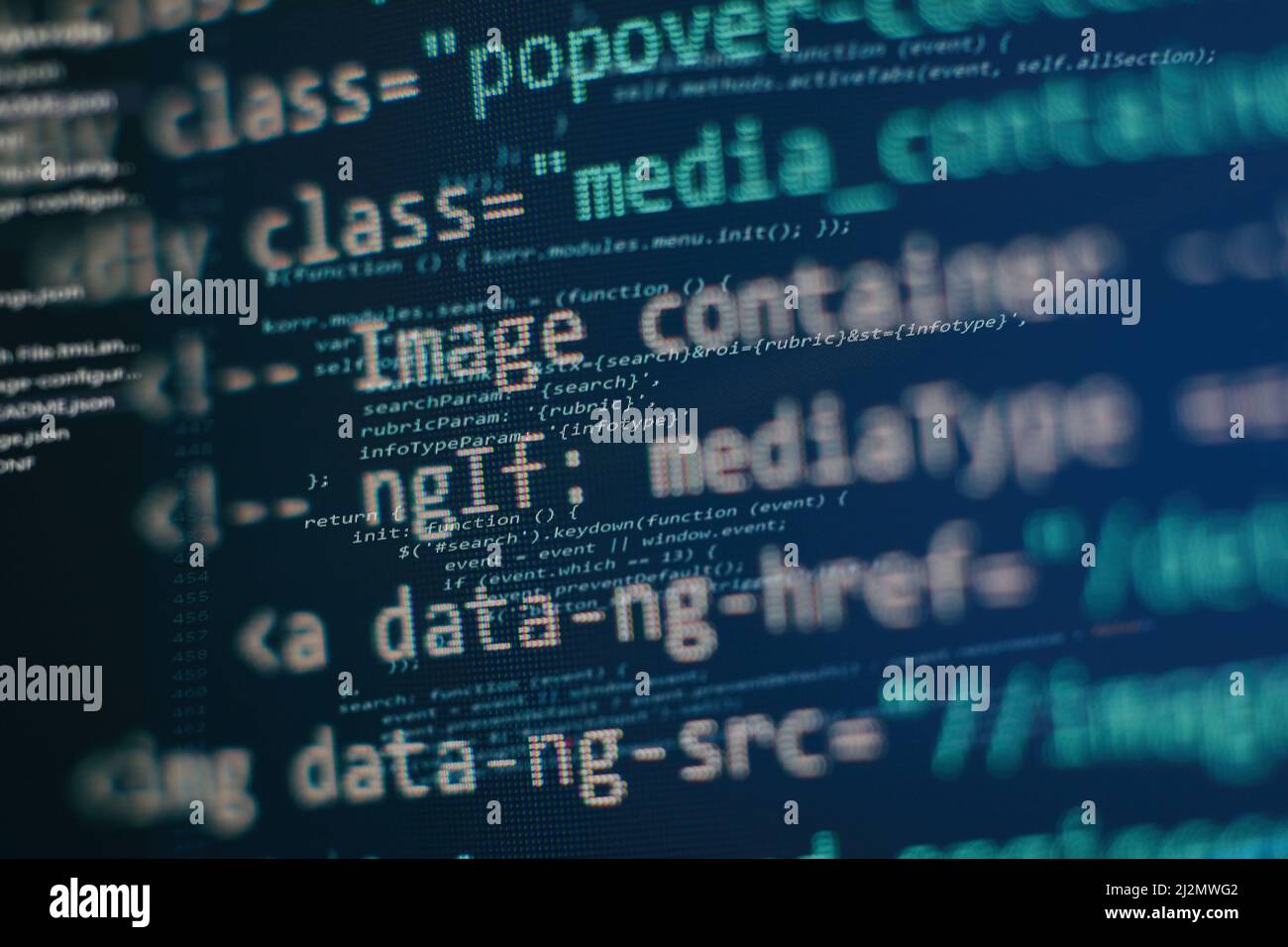 IT-Geschäft. Python Code Computer-Bildschirm. Design-Konzept für mobile Anwendungen. Stockfoto