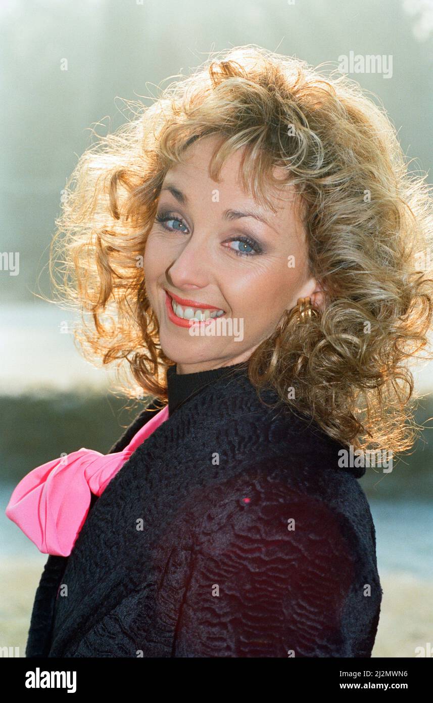 Debbie McGee, abgebildet zu Hause. 13.. Dezember 1991. Stockfoto