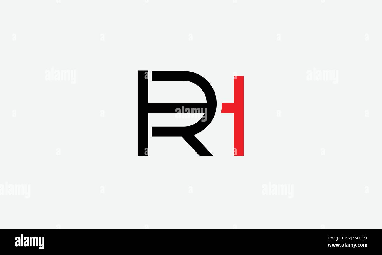 HR RH H R Vektor-Logo-Design Stock Vektor