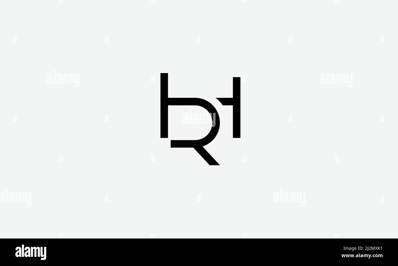 HR RH H R Vektor-Logo-Design Stock Vektor