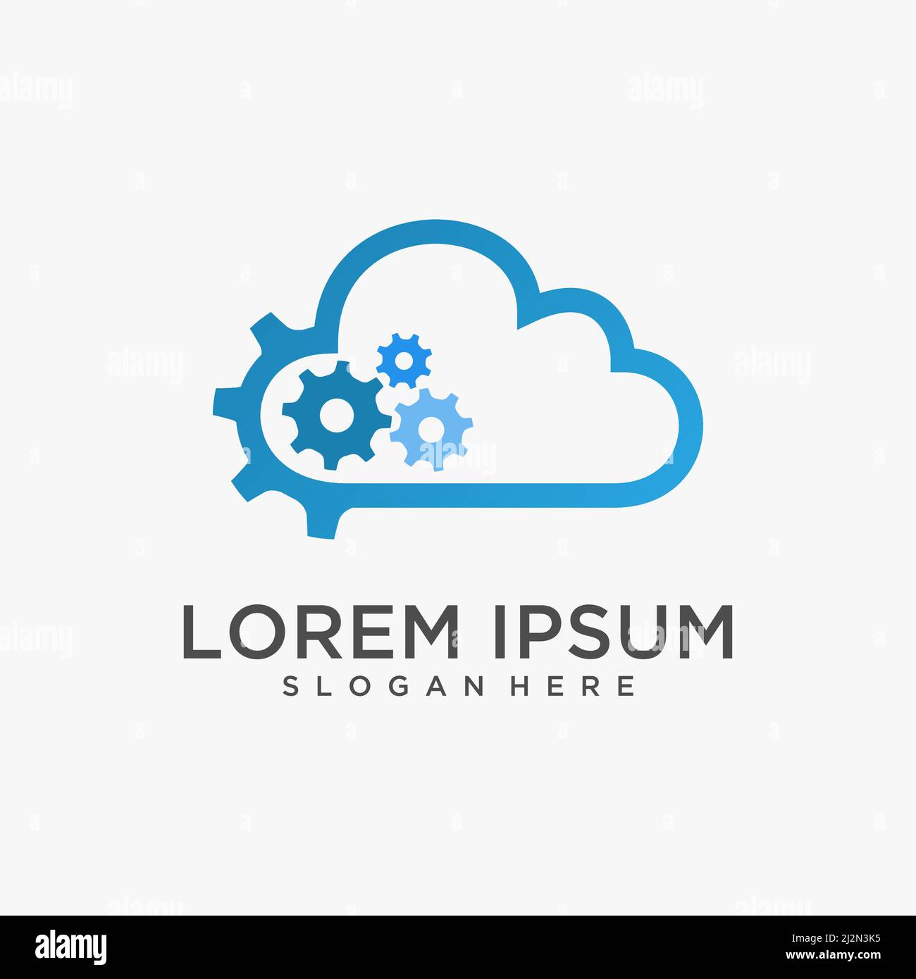 Logo-Design für Cloud-Dienste Stock Vektor