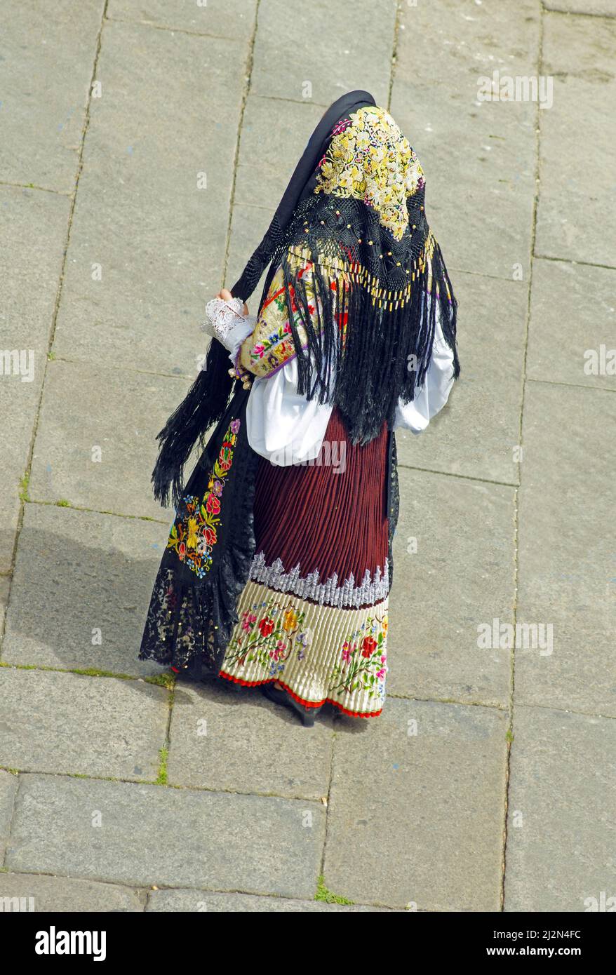 Sassari, Sardinien, Italien. Cavalcata Sarda, traditionelle Parade von Kostümen und Reitern aus ganz Sardinien Stockfoto