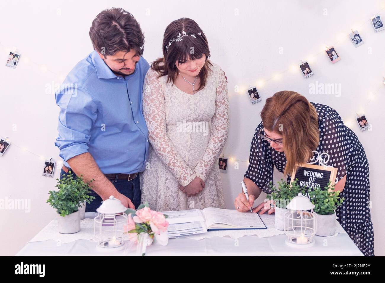 Standesamtliche Trauung Stockfoto