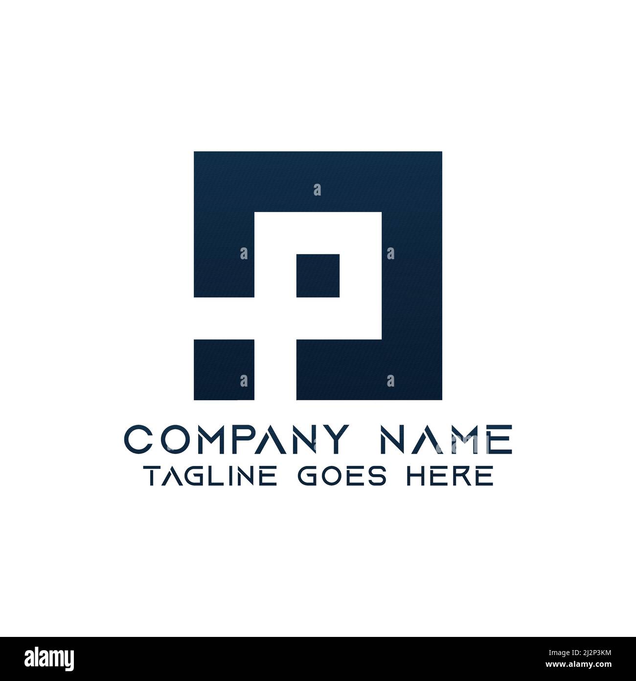 Design-Vorlage für das P-Logo. Dieses Logo eignet sich sehr gut für jede Art von Geschäft oder Branche, die in jedem Bereich tätig ist. Stock Vektor