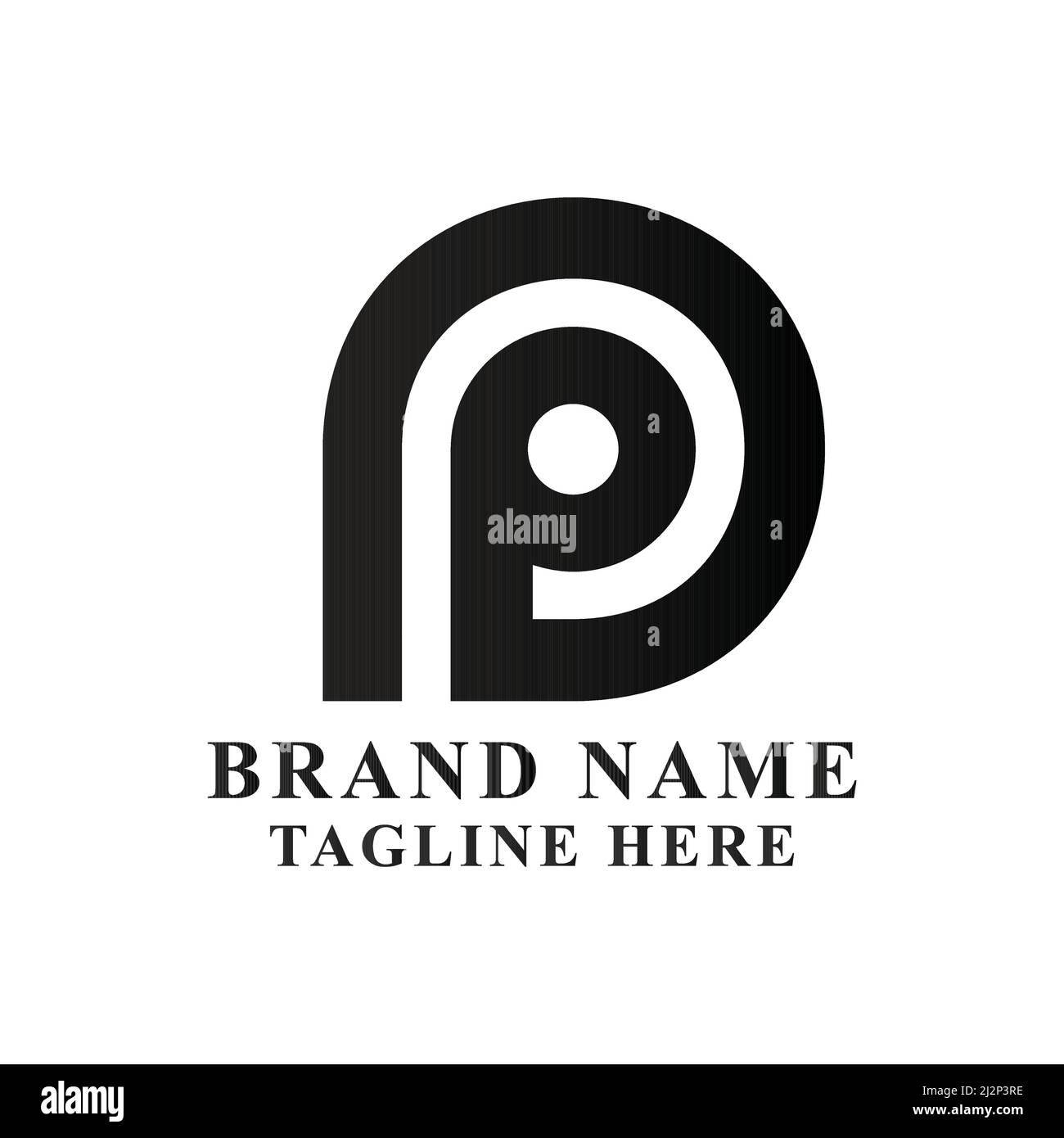 Design-Vorlage für das P-Logo. Dieses Logo eignet sich sehr gut für jede Art von Geschäft oder Branche, die in jedem Bereich tätig ist. Stock Vektor