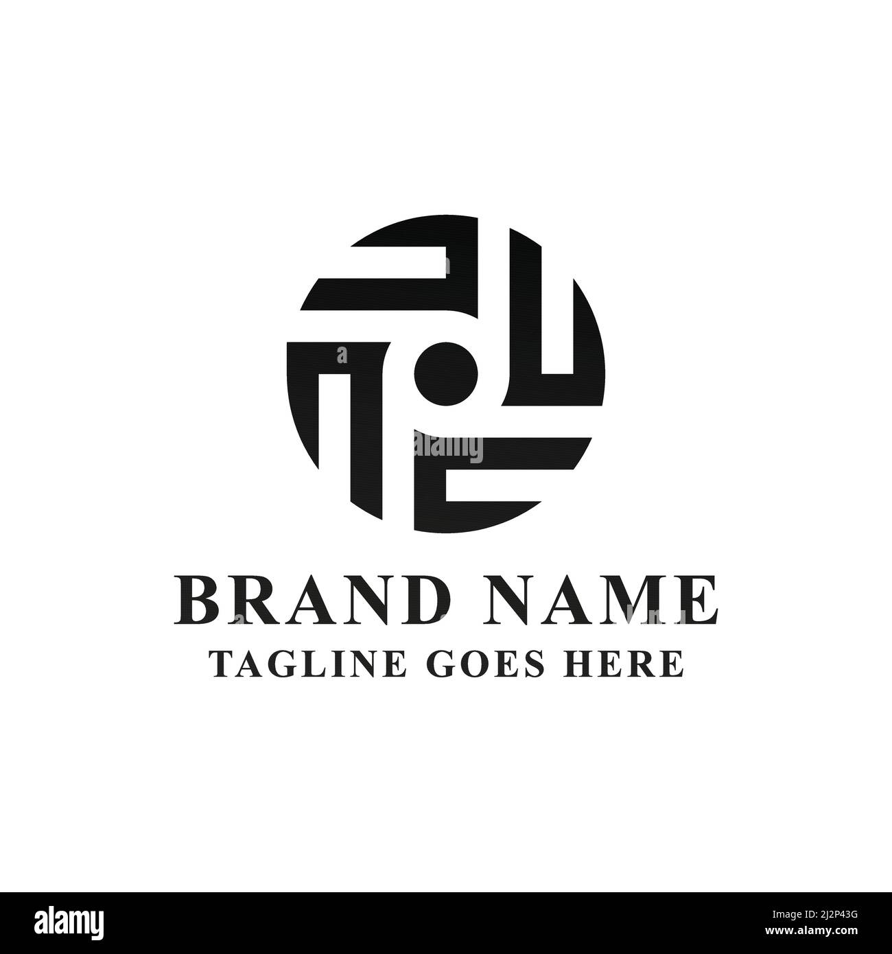 Design-Vorlage für das P-Logo. Dieses Logo eignet sich sehr gut für jede Art von Geschäft oder Branche, die in jedem Bereich tätig ist. Stock Vektor