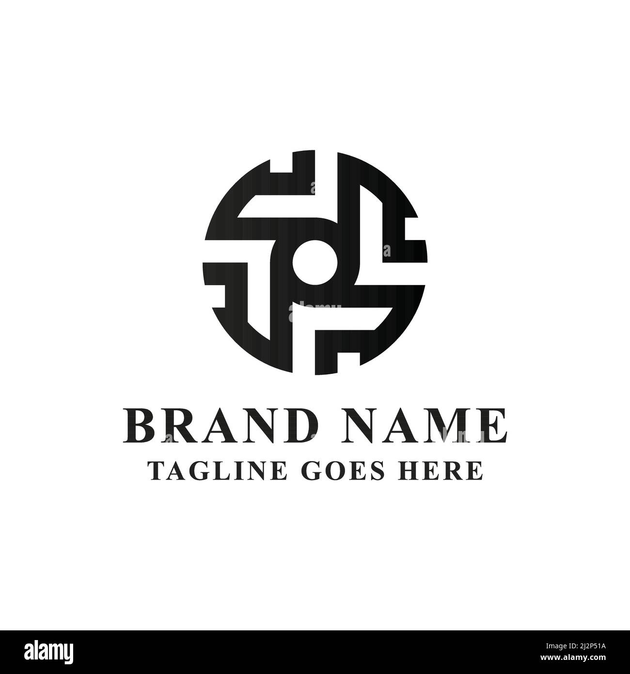 Design-Vorlage für das P-Logo. Dieses Logo eignet sich sehr gut für jede Art von Geschäft oder Branche, die in jedem Bereich tätig ist. Stock Vektor