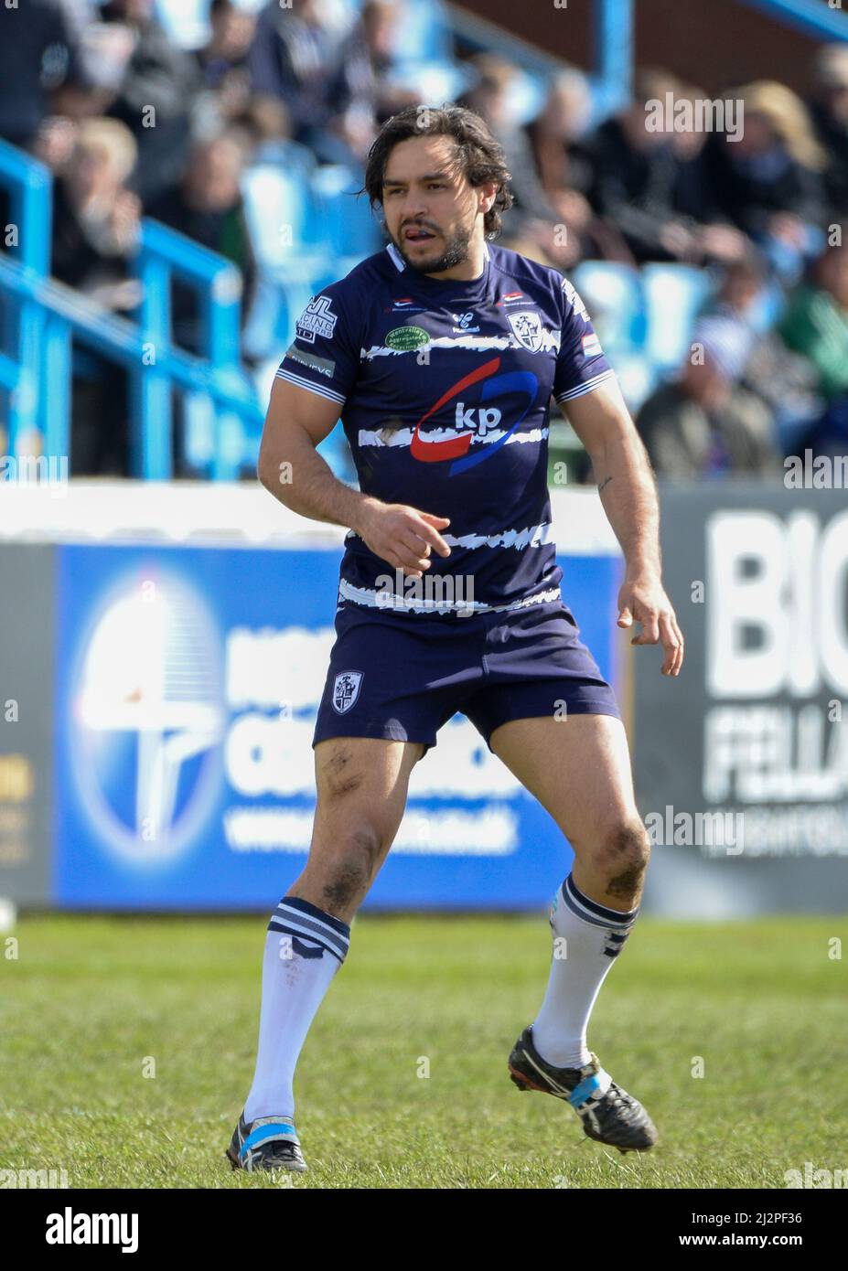 Featherstone, West Yorkshire, Großbritannien am 3.. April 2022. Betfred Championship-Spiel zwischen Featherstone Rovers und Sheffield Eagles im Millennium Stadium, Featherstone, West Yorkshire, Großbritannien am 3.. April 2022 Credit: Craig Cresswell/Alamy Live News Stockfoto