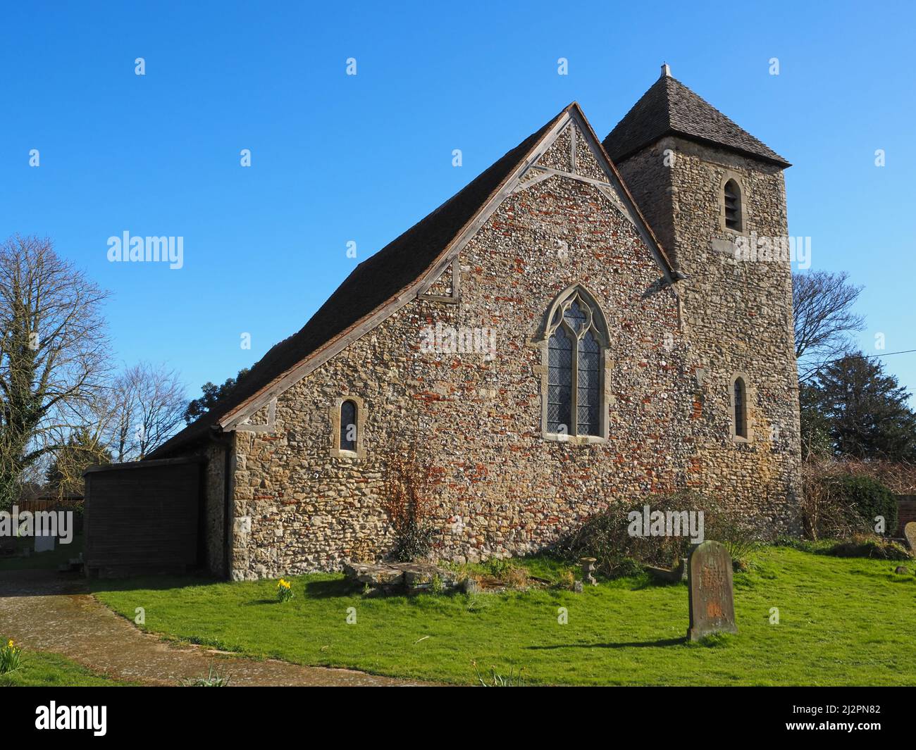 St. Margaret of Antioch Church, Lower Halstow, Dorf am Fluss Medway, North Kent, England, Großbritannien Stockfoto