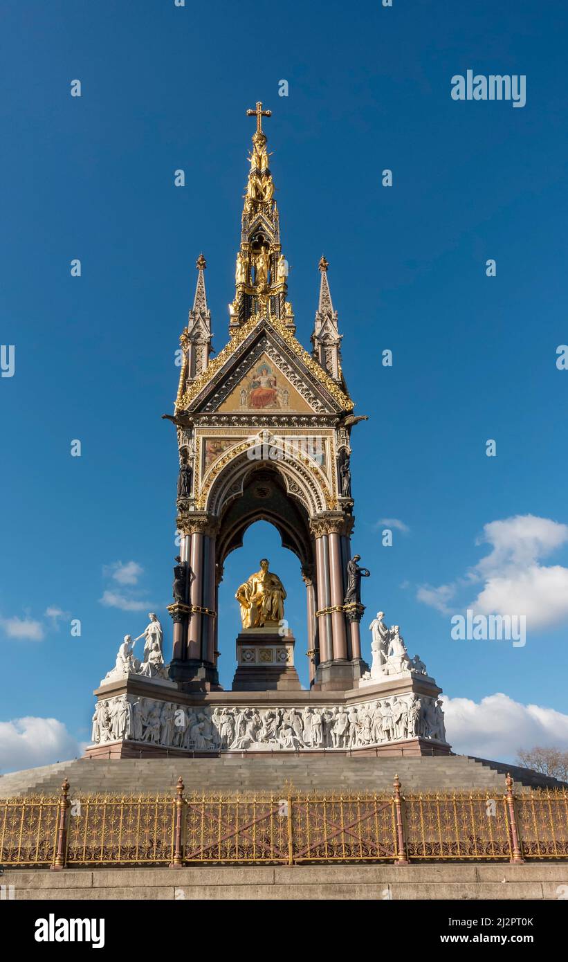 Baldachin des Albert Memorial, Kensington Gardens, London, Großbritannien Stockfoto