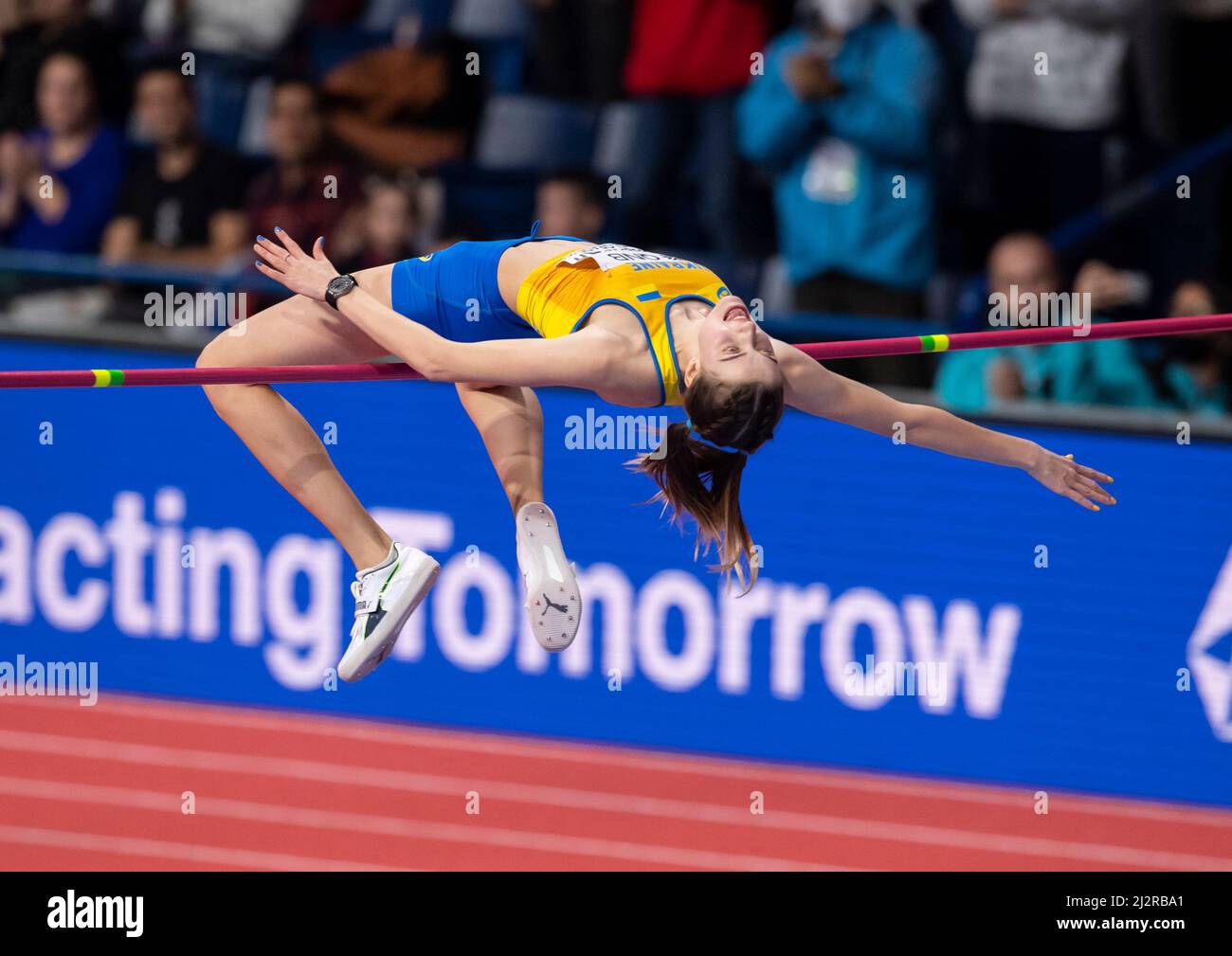 Yaroslava Mahuchikh UKR tritt am zweiten Tag der Leichtathletik