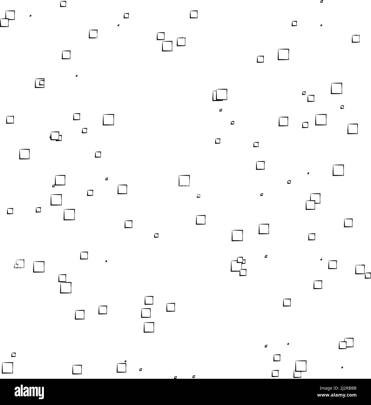 Zufällige, verstreute Quadrate Muster, Texturelement. Konzept der Zufälligkeit. Stock Vektorgrafik, Clip-Art Grafiken Stock Vektor