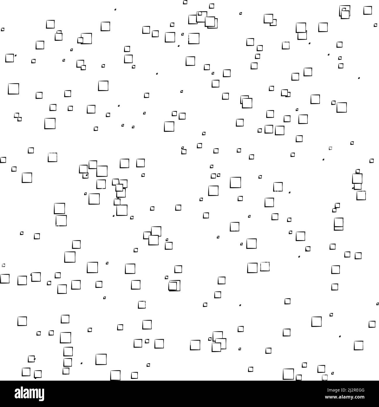 Zufällige, verstreute Quadrate Muster, Texturelement. Konzept der Zufälligkeit. Stock Vektorgrafik, Clip-Art Grafiken Stock Vektor