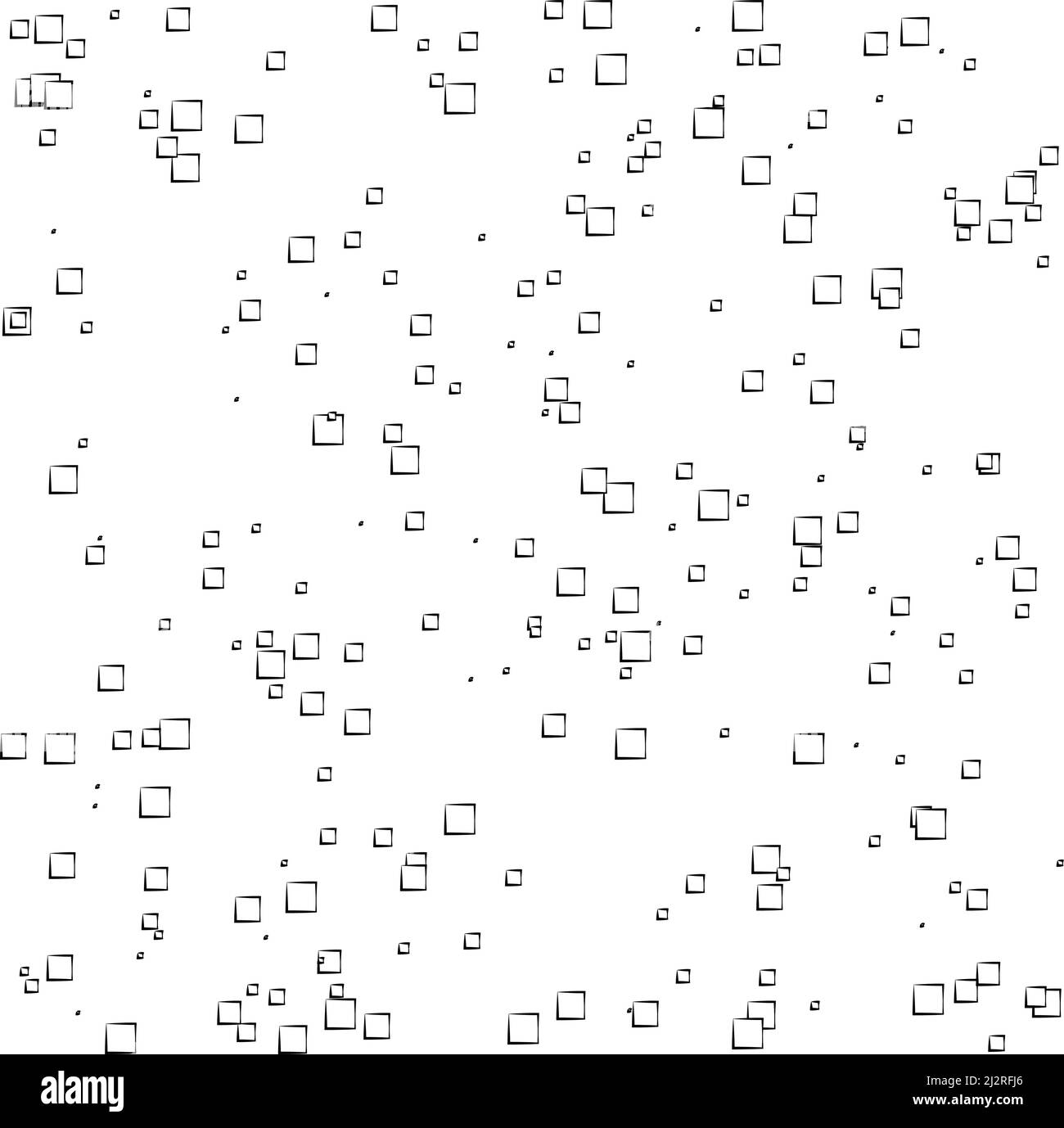 Zufällige, verstreute Quadrate Muster, Texturelement. Konzept der Zufälligkeit. Stock Vektorgrafik, Clip-Art Grafiken Stock Vektor