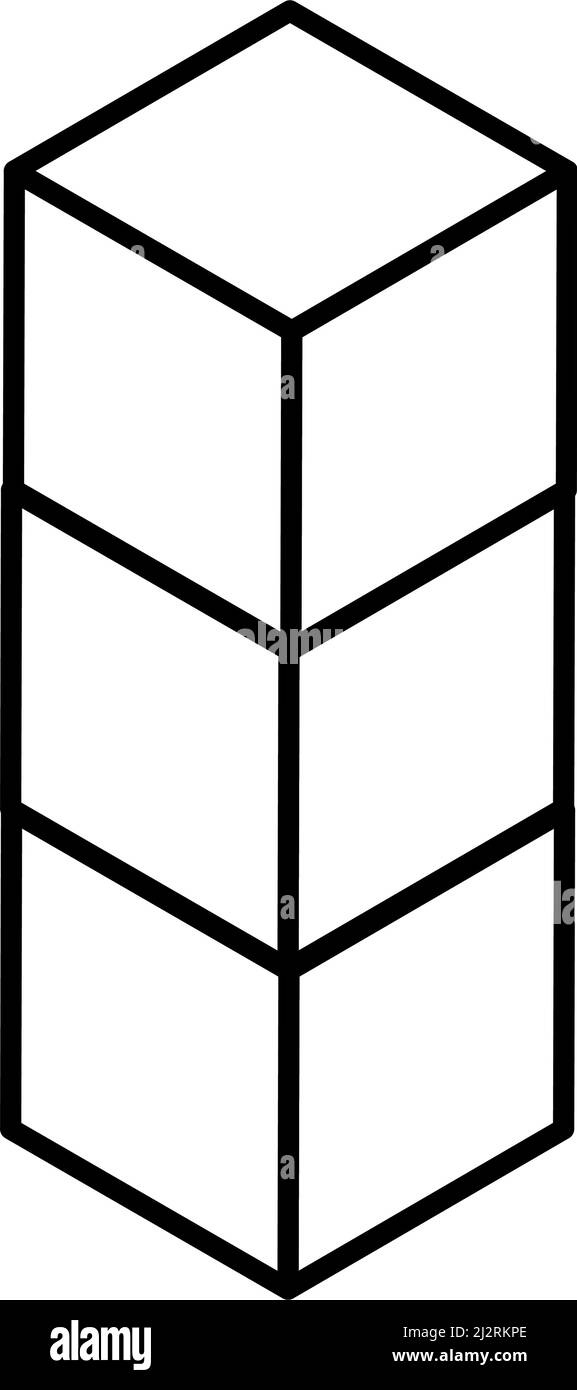 3D isometrische Würfel als Konstruktion, Konstruktion, Bau, Technik, Architektur und Entwicklung Ikone, Symbol, Logo. Vektordarstellung, cli Stock Vektor