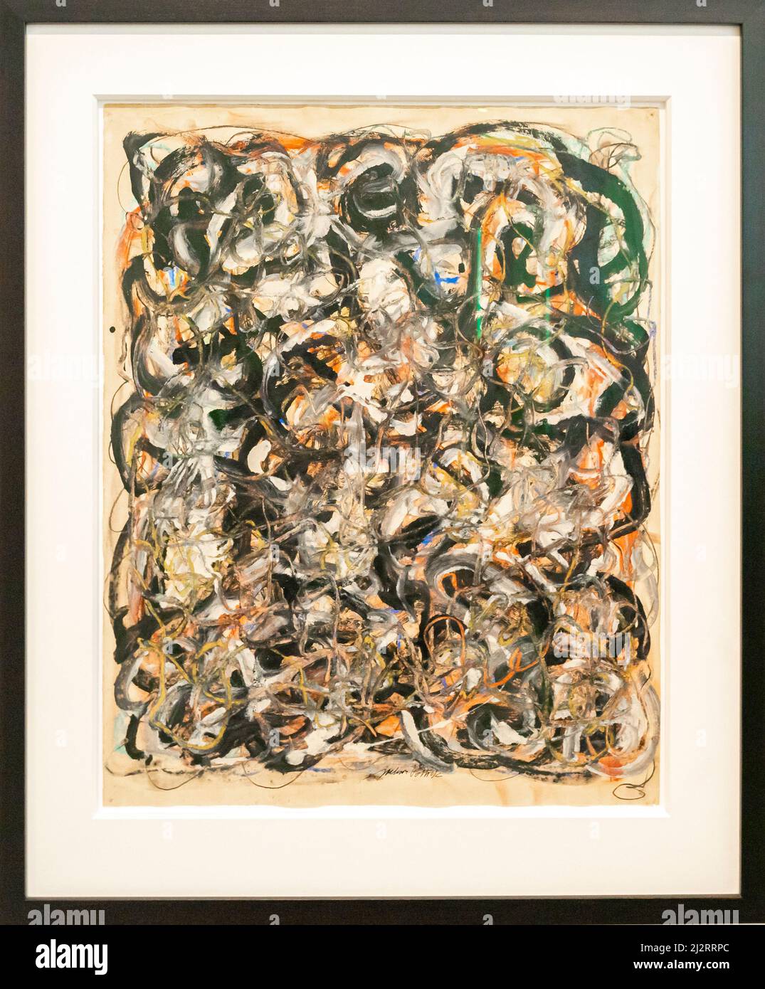 Jackson Pollock - Nummer 11 - 1950. Thyssen Museum, Madrid Stockfoto