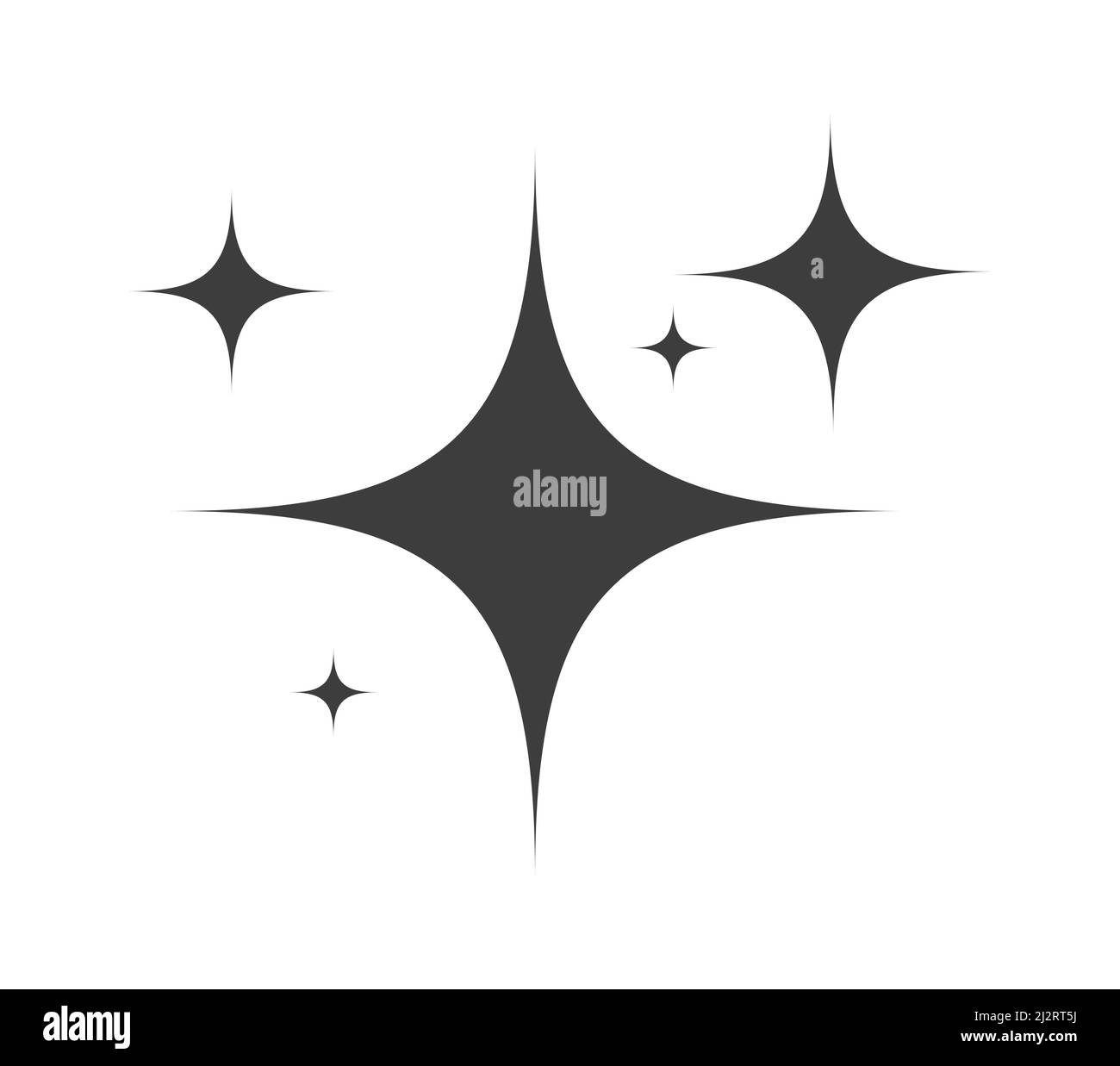 Glitzerndes Icon-Set. Glänzende Cartoon-Stars. Glowing Light Effect Stars and Bursts Kollektion Stock Vektor