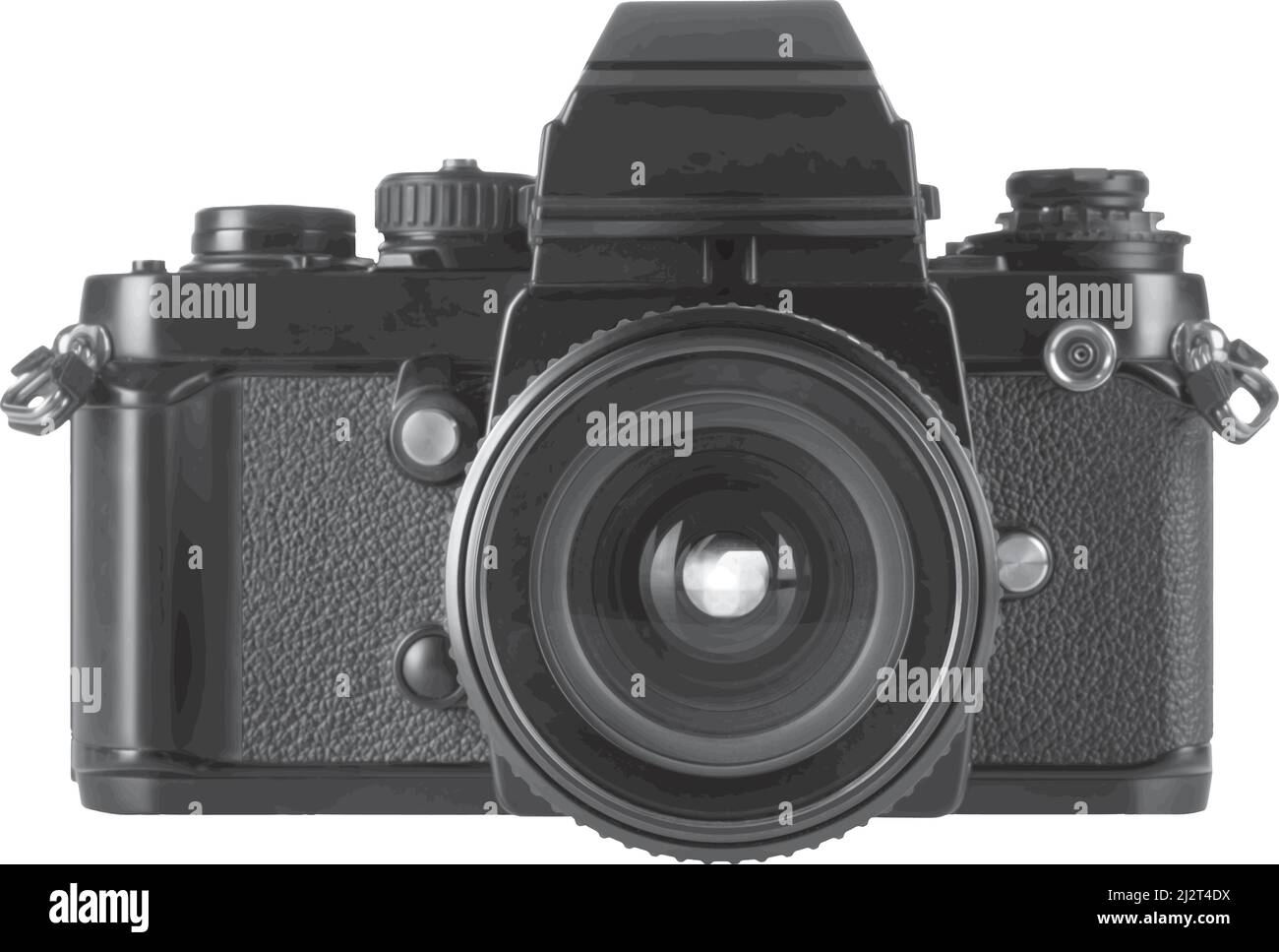 Klassische 40 Jahre alte 35 mm professionelle Filmkamera Stock Vektor