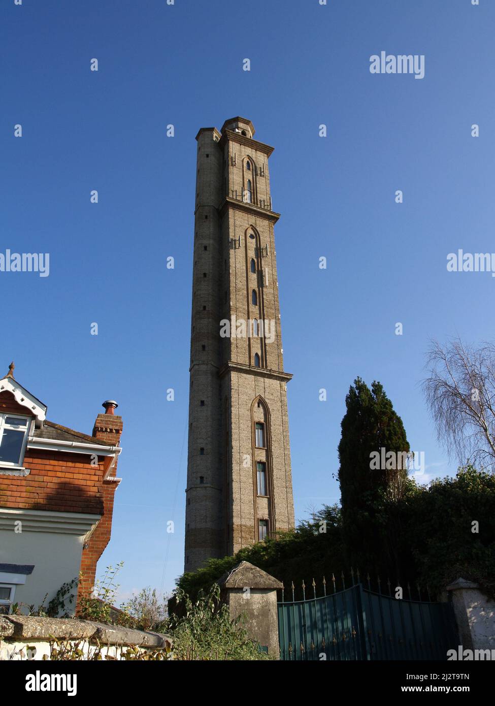 Peterson's Folly, auch bekannt als Sway Tower, Sway, New Forest, Hampshire, Großbritannien Stockfoto