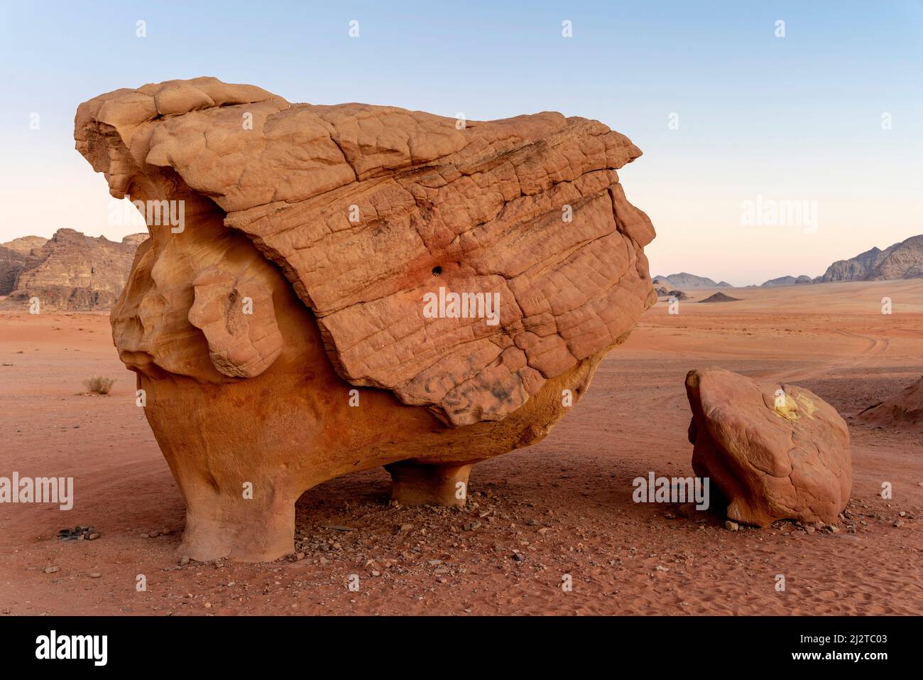 Chicken Rock, Wadi Rum, Jordanien, Asien. Stockfoto