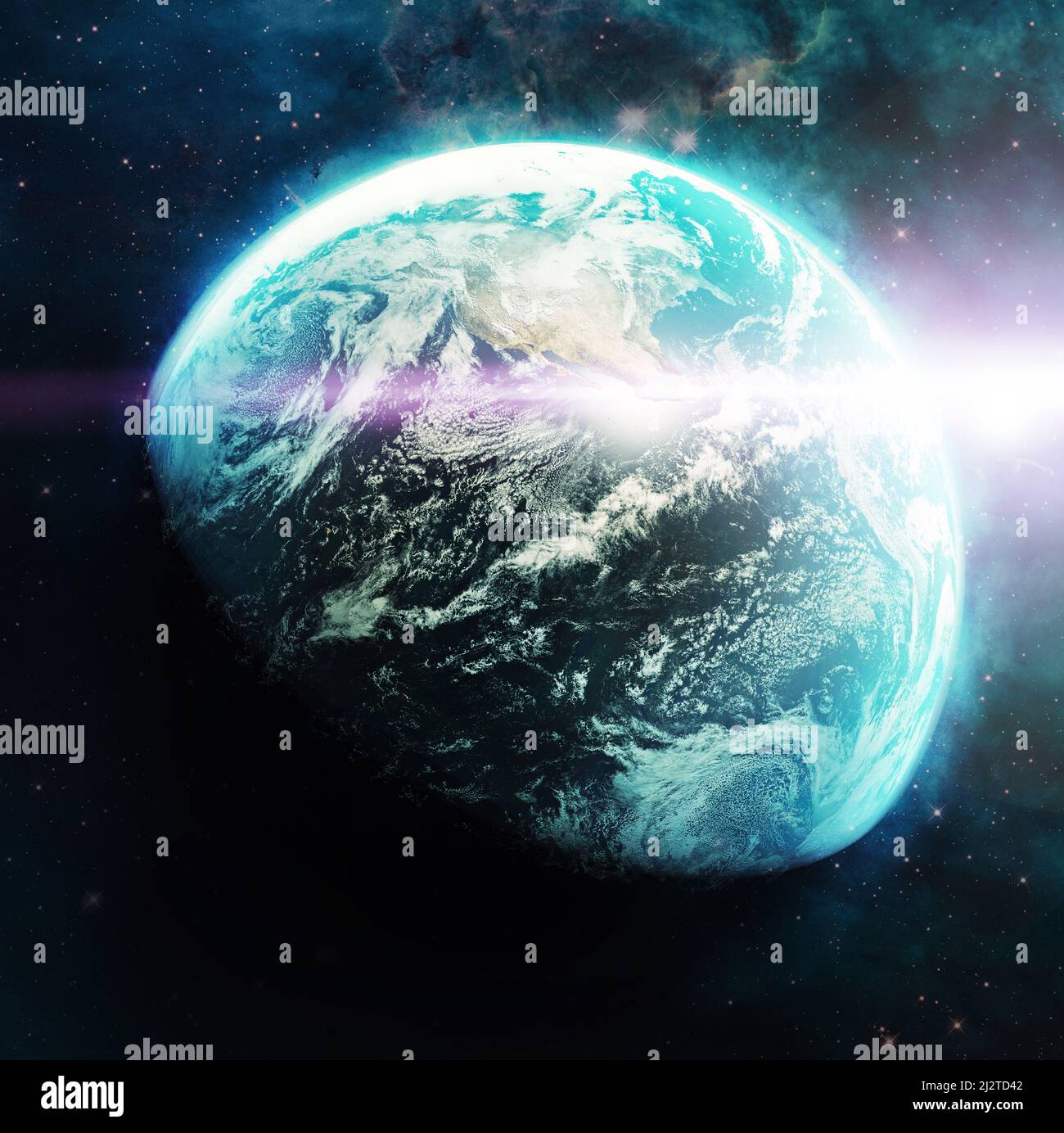 Planet Erde. Aufnahme des Planeten Erde, der die amerikanischen Kontinente zeigt - DAS GESAMTE Design auf diesem Bild wurde von Yuri Arcuss Team von völlig neu erstellt Stockfoto