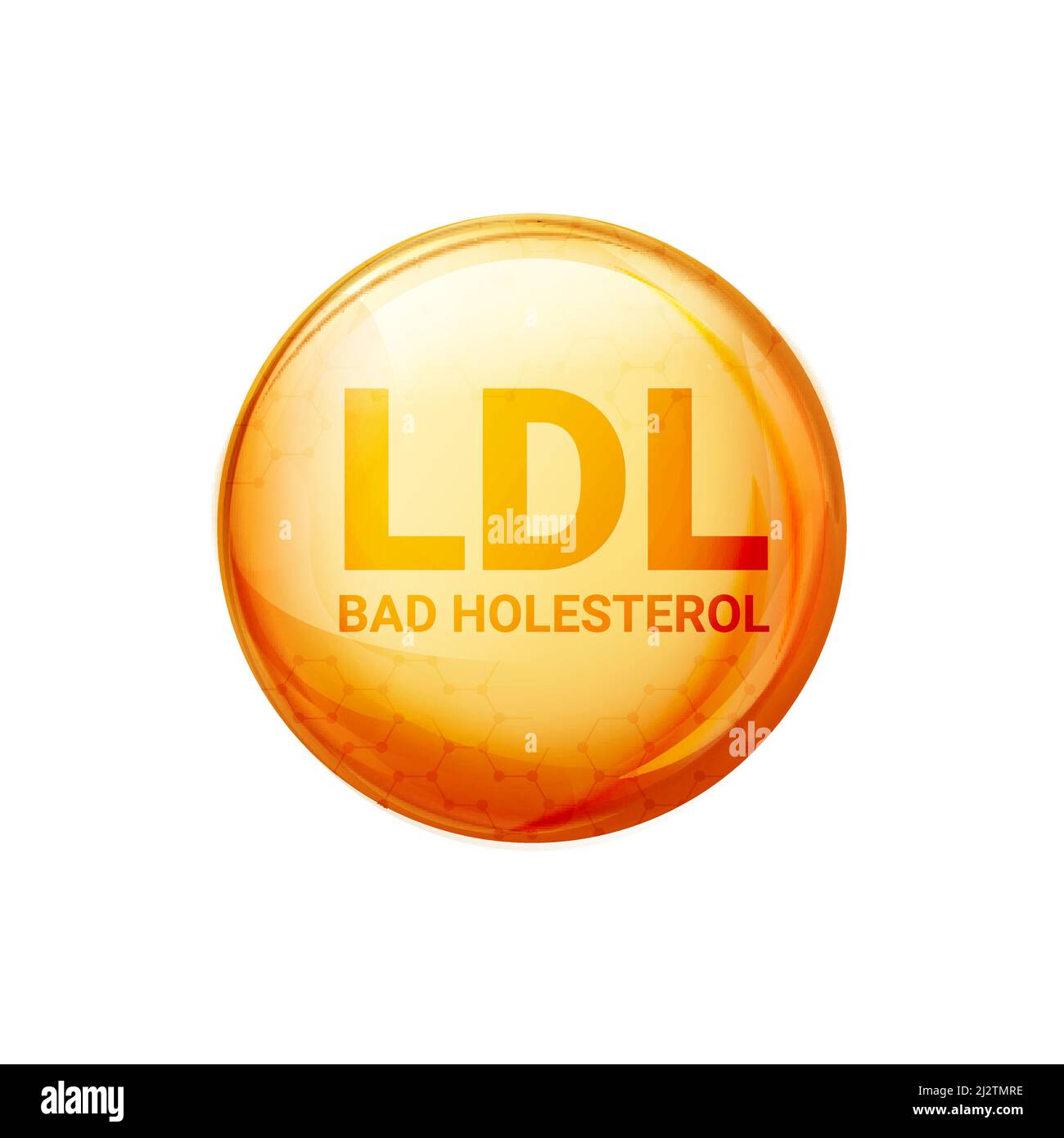 Symbol für schlechte HDL-Cholesterin-Blutgefäßdichte. Vector hoher Cholesterinspiegel Stock Vektor