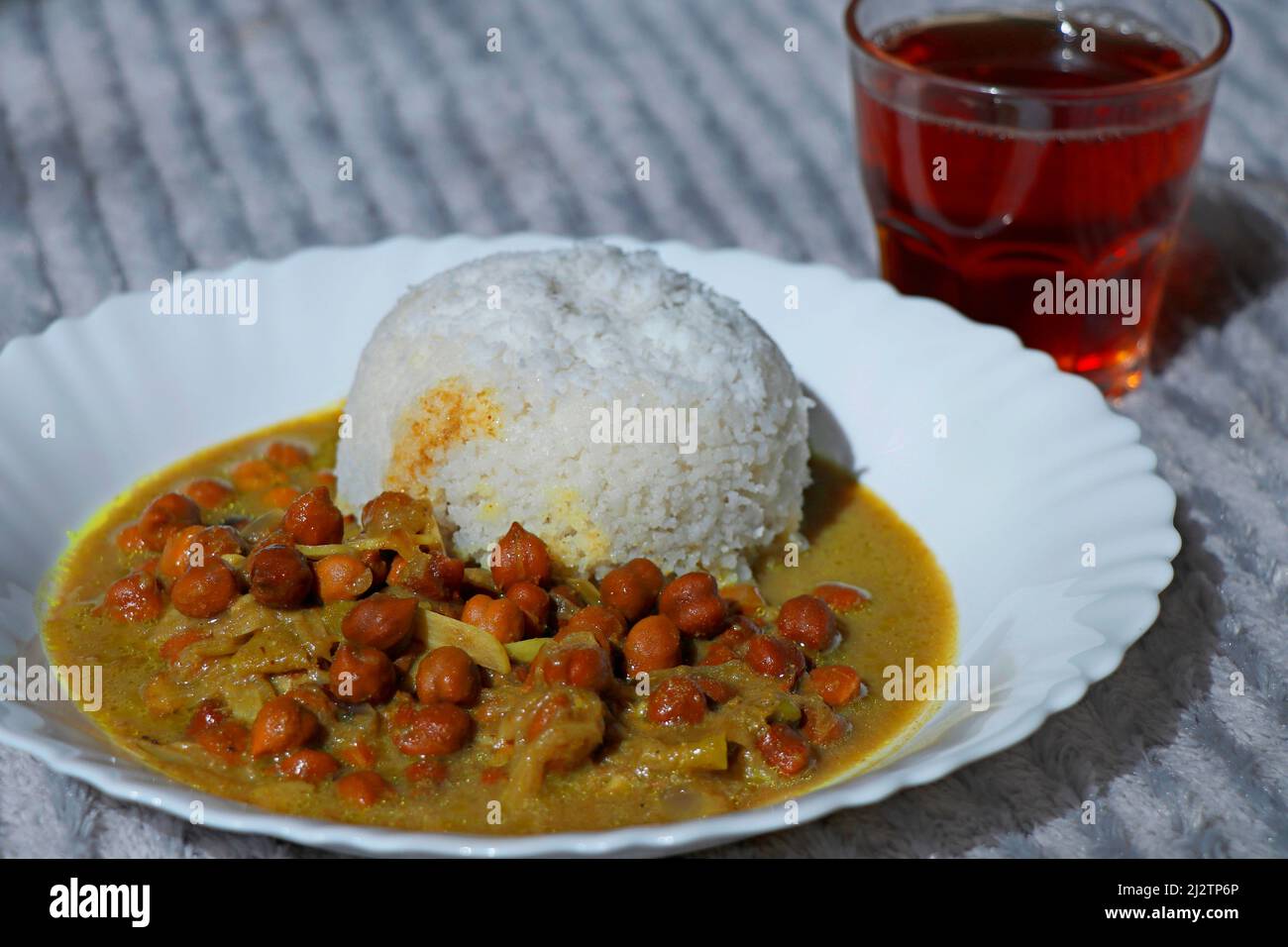 Traditionelles kerala (indisch) Frühstück Food Combo, bekannt als puttu kadala Stockfoto