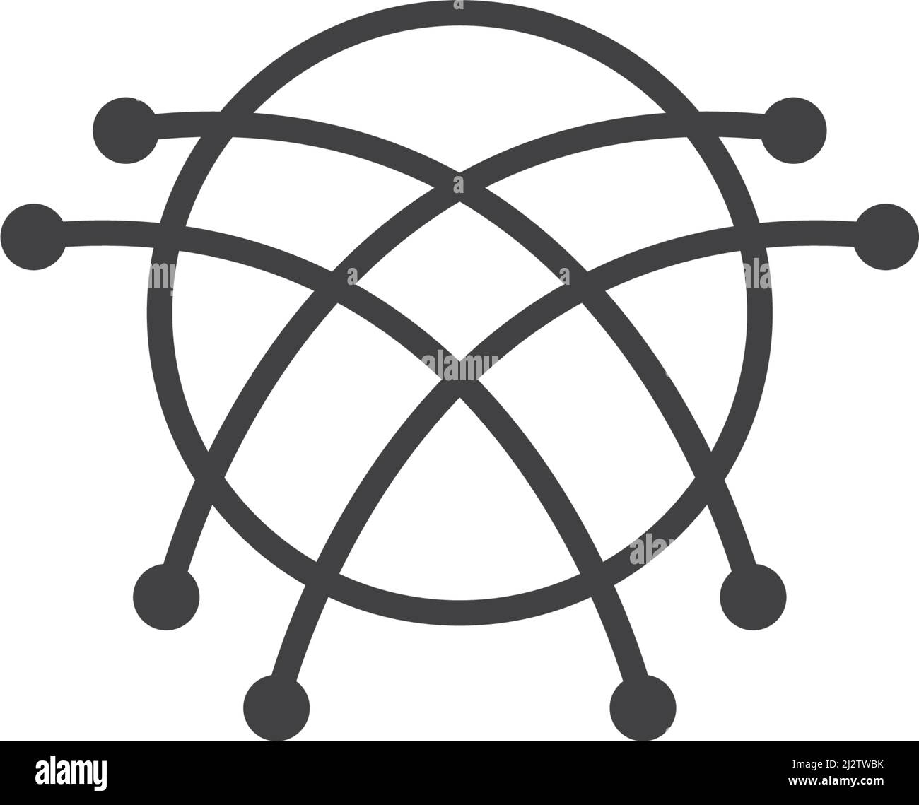 Vektorvorlage für das Logo der Schaltungstechnik Stock Vektor