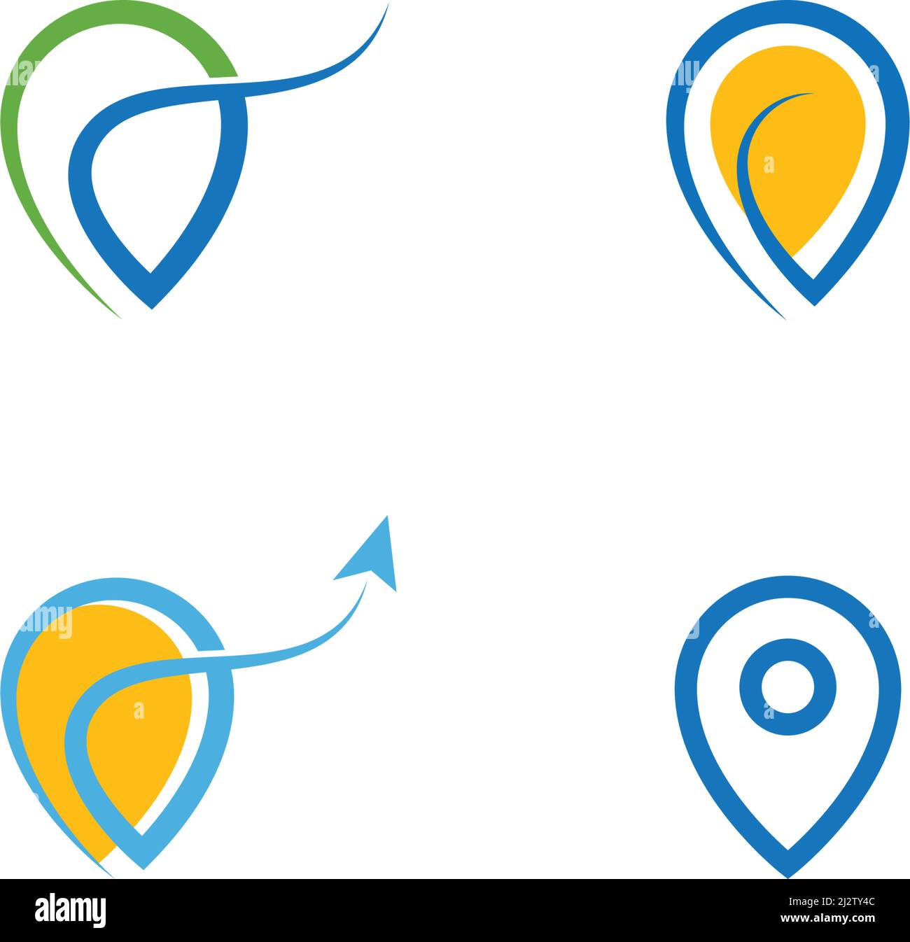 Standort punkt Logo vector Template Stock Vektor
