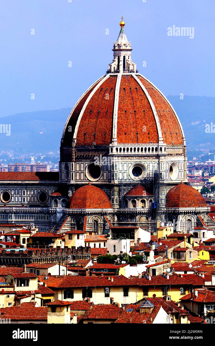 Der Dom und seine Umgebung in Florenz Stockfoto