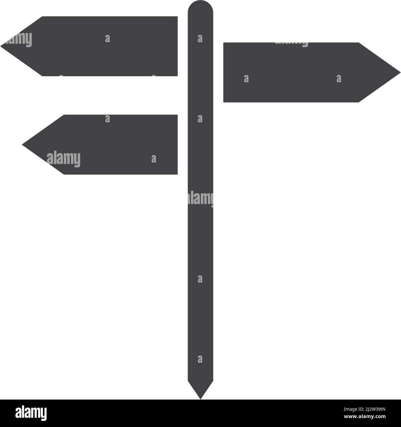 Richtungssymbol Vektor flaches Design Stock Vektor