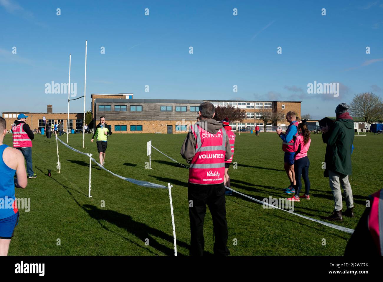 Hastings High School Parklrun, Burbage, Leicestershire, Großbritannien Stockfoto