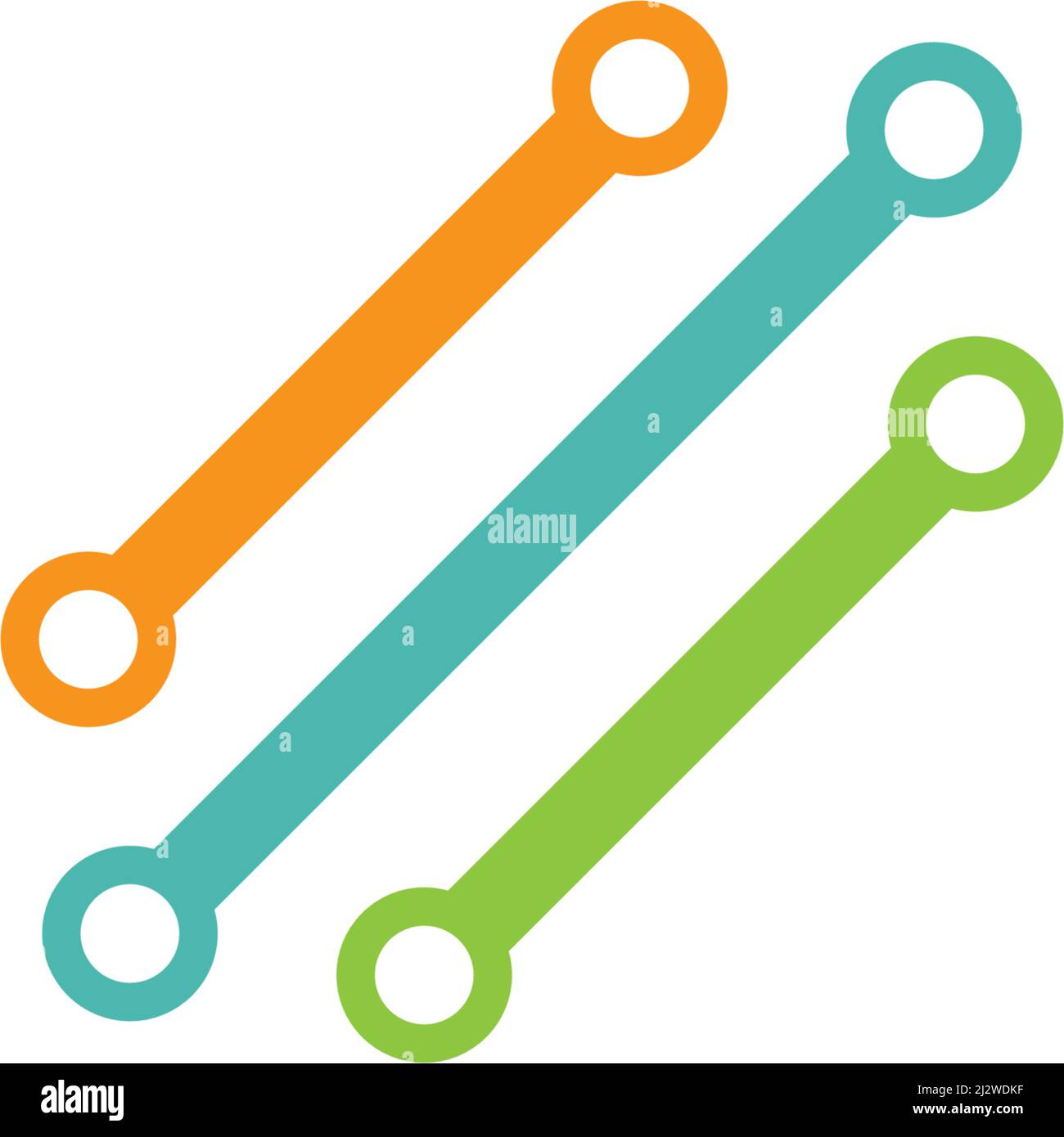 Vektorvorlage für das Logo der Schaltungstechnik Stock Vektor