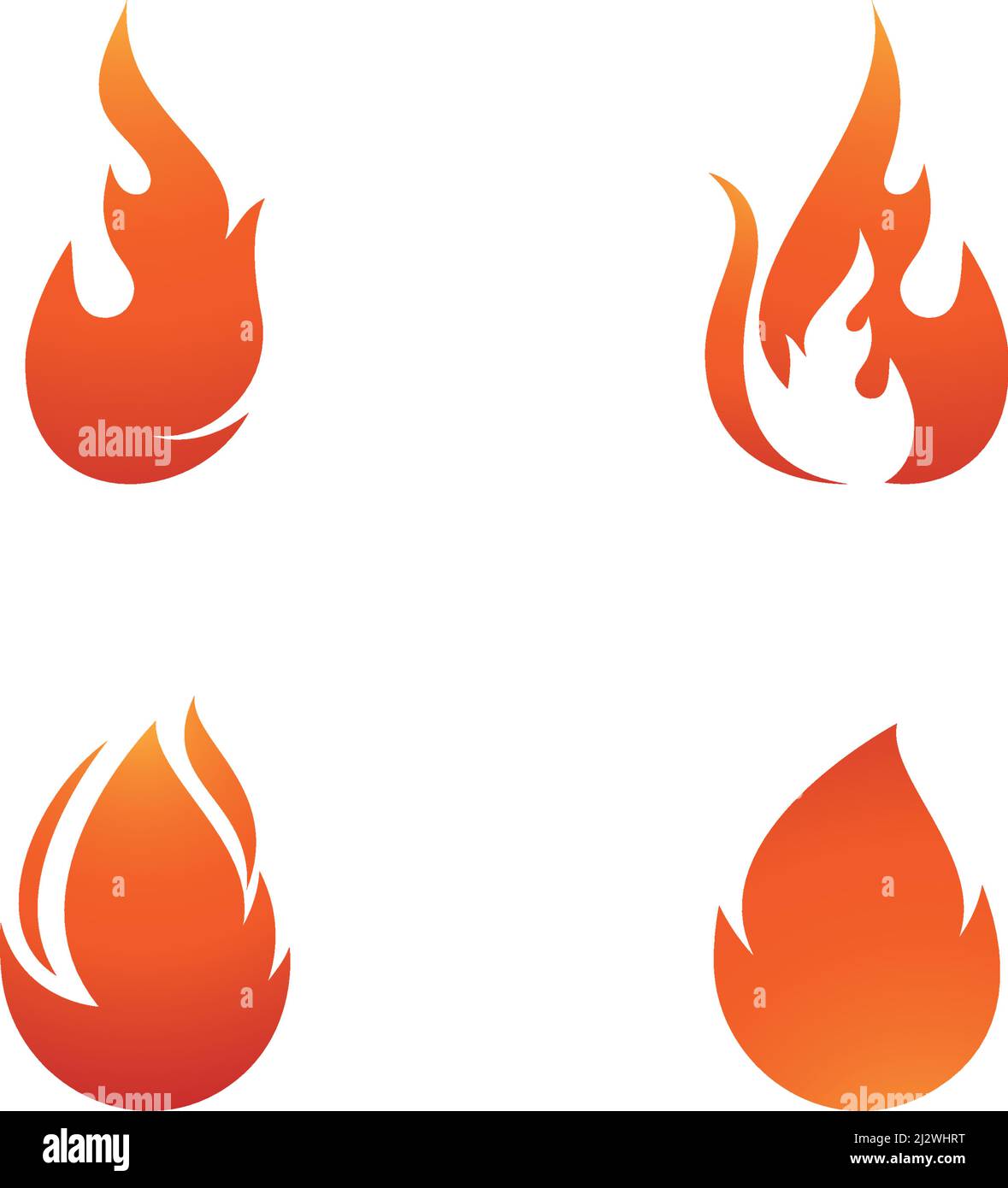 Vorlage für das Logo der Feuerflamme Stock Vektor