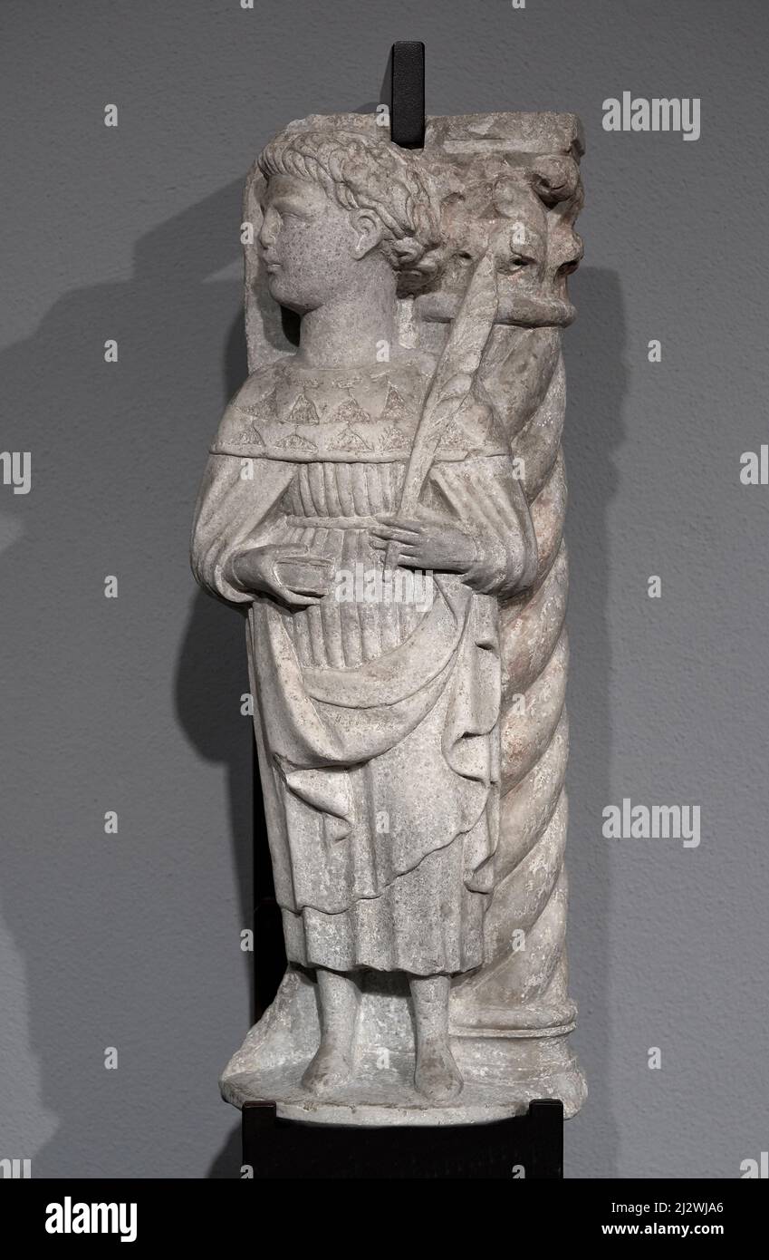 St. Damiano - Marmor - Ferrara Bildhauer - 1470 - Ferrara, Italien, Museum der Kathedrale Stockfoto