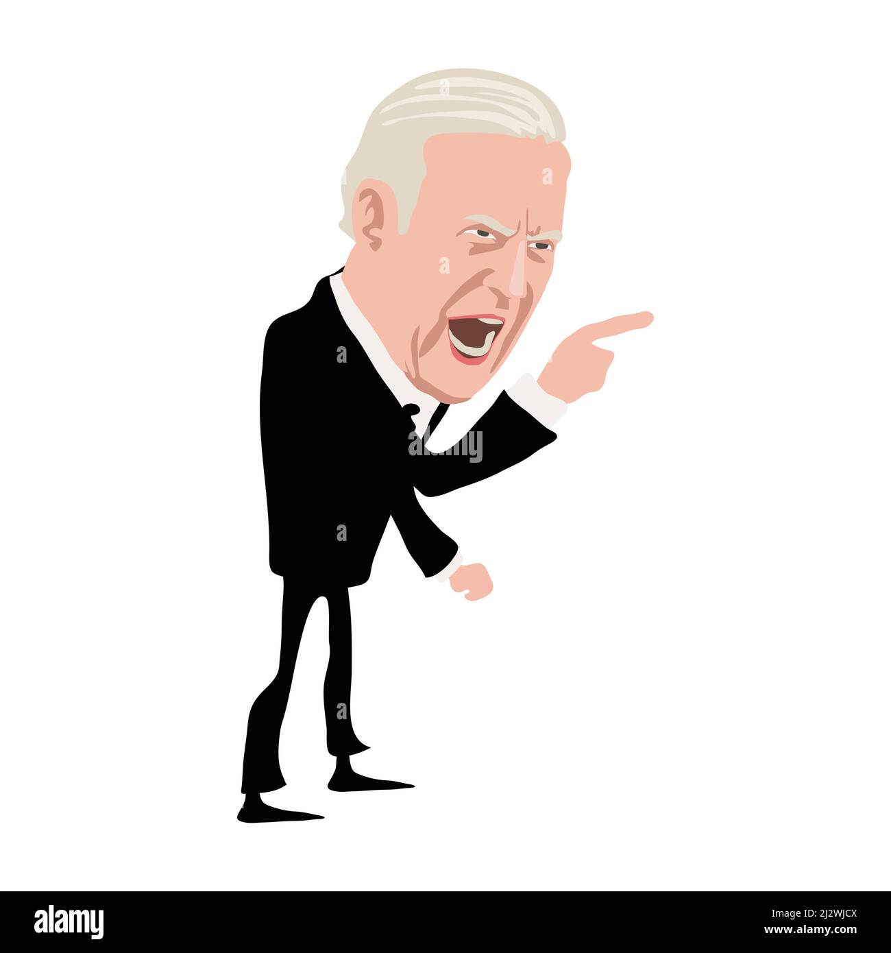 Karikatur von Joe Biden . Vektorgrafik Stock Vektor