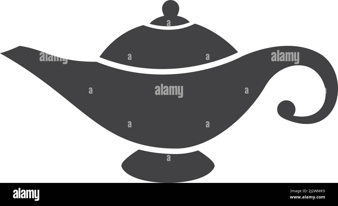 Design mit Vektorgrafiken für das Magic Lampen-Logo Stock Vektor