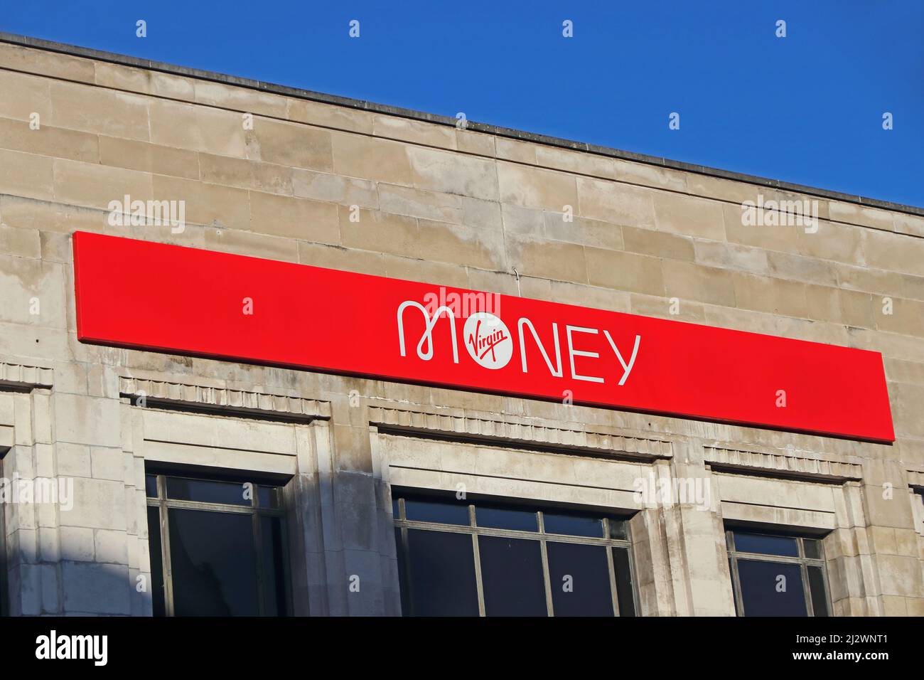 Virgin Money unterzeichnet das ehemalige Firmengelände der Yorkshire Bank Stockfoto