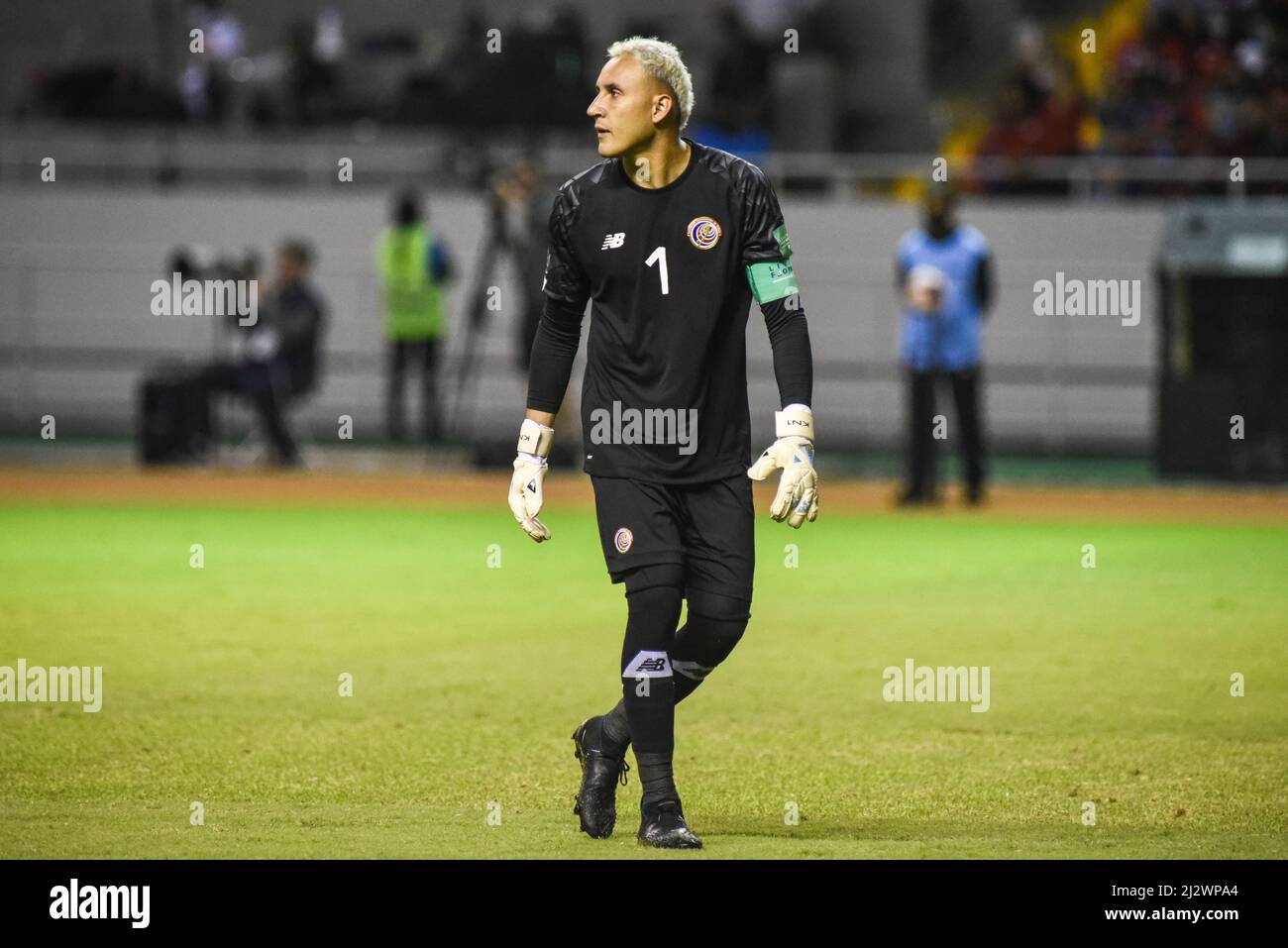 SAN JOSE, Costa Rica: Der costaricanische Torhüter Keylor Navas in Aktion beim 2-0 in Costa Rica siegten USA in der CONCACAF FIFA World Cup Qualifier Stockfoto