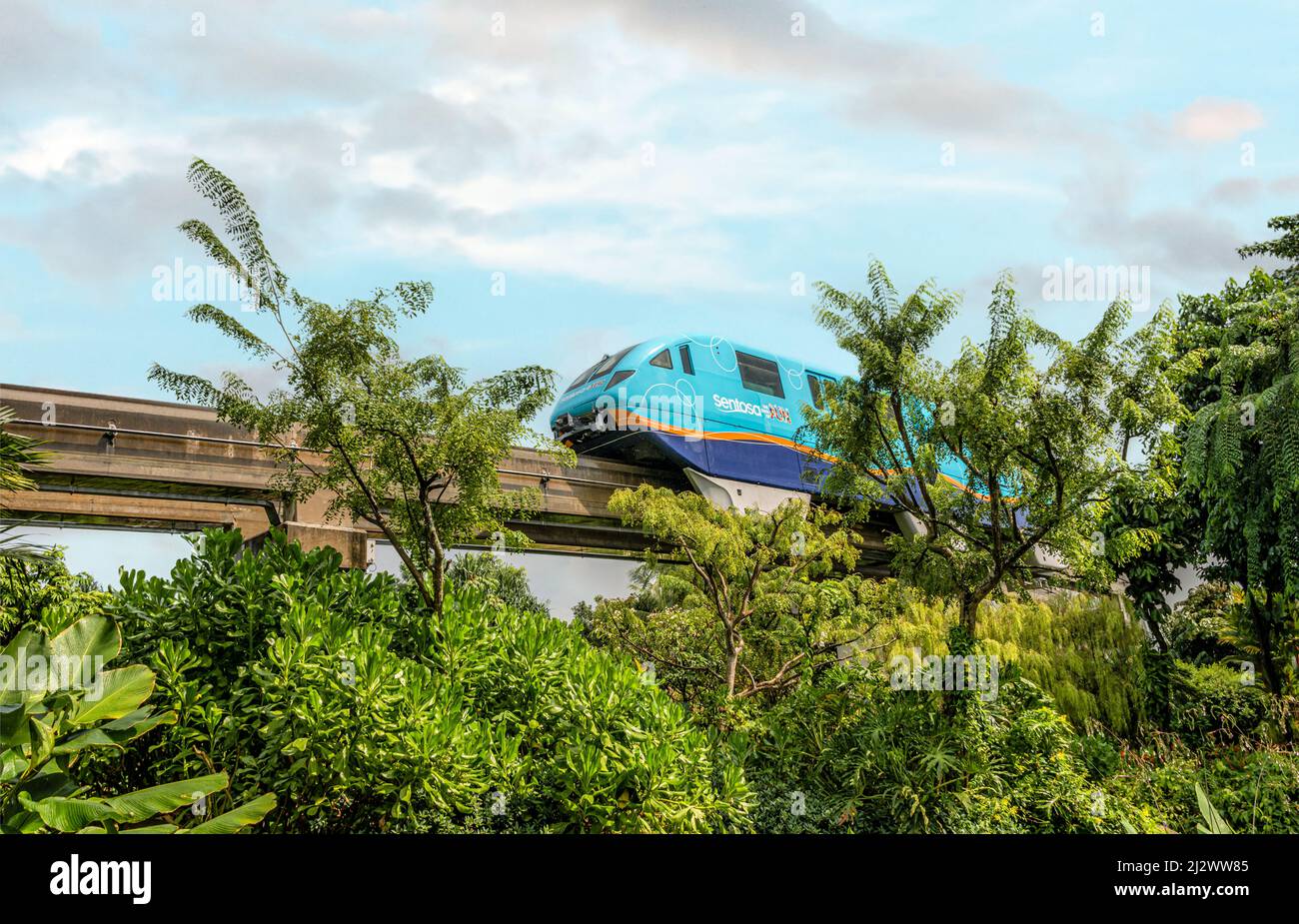 Sentosa Express Island Monorail Train, Singapur Stockfoto