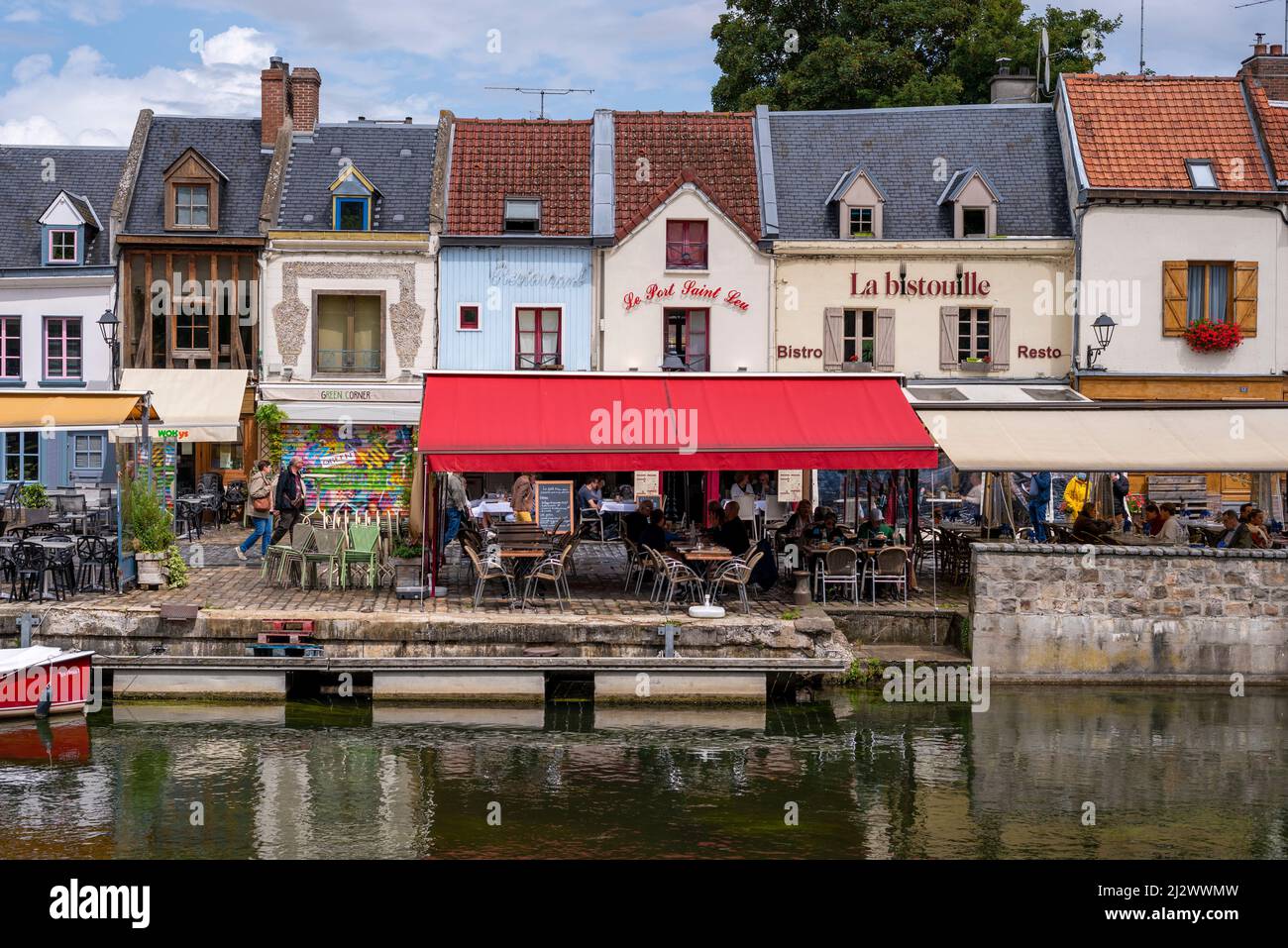 Quartier Saint Leu an der Somme, Amiens, Frankreich Stockfoto